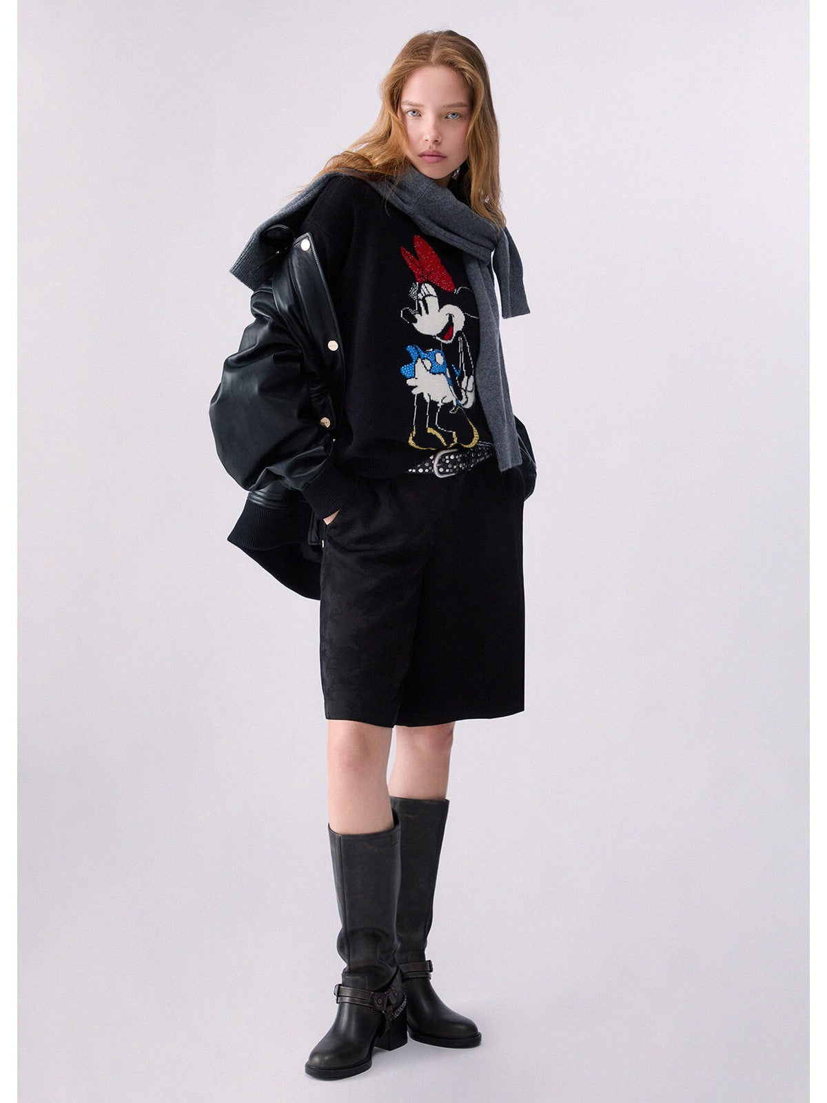 LIU JO WHITE Maglione Donna Nero miss mouse col - WF6455MS009 L9455