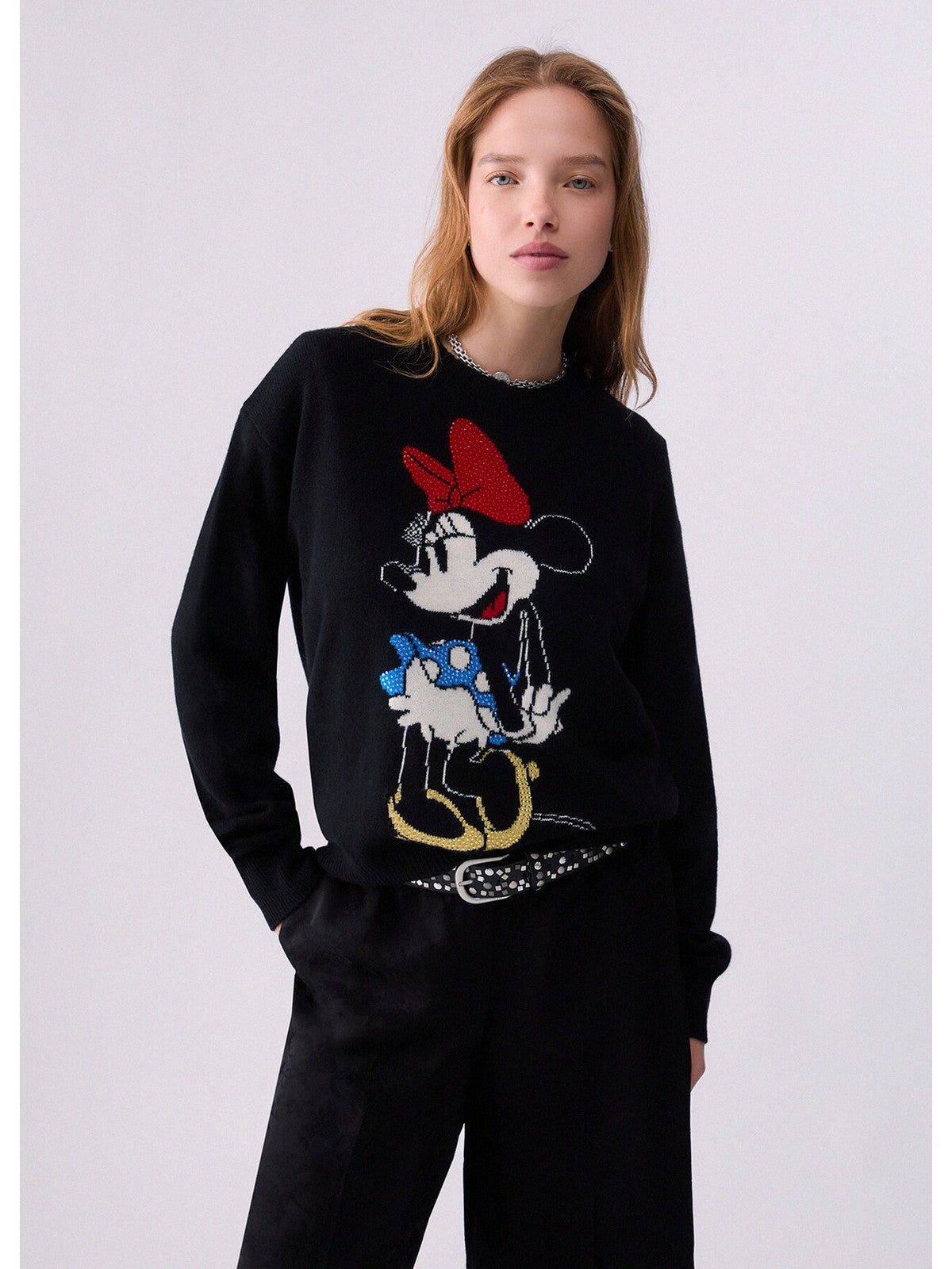 LIU JO WHITE Maglione Donna Nero miss mouse col - WF6455MS009 L9455