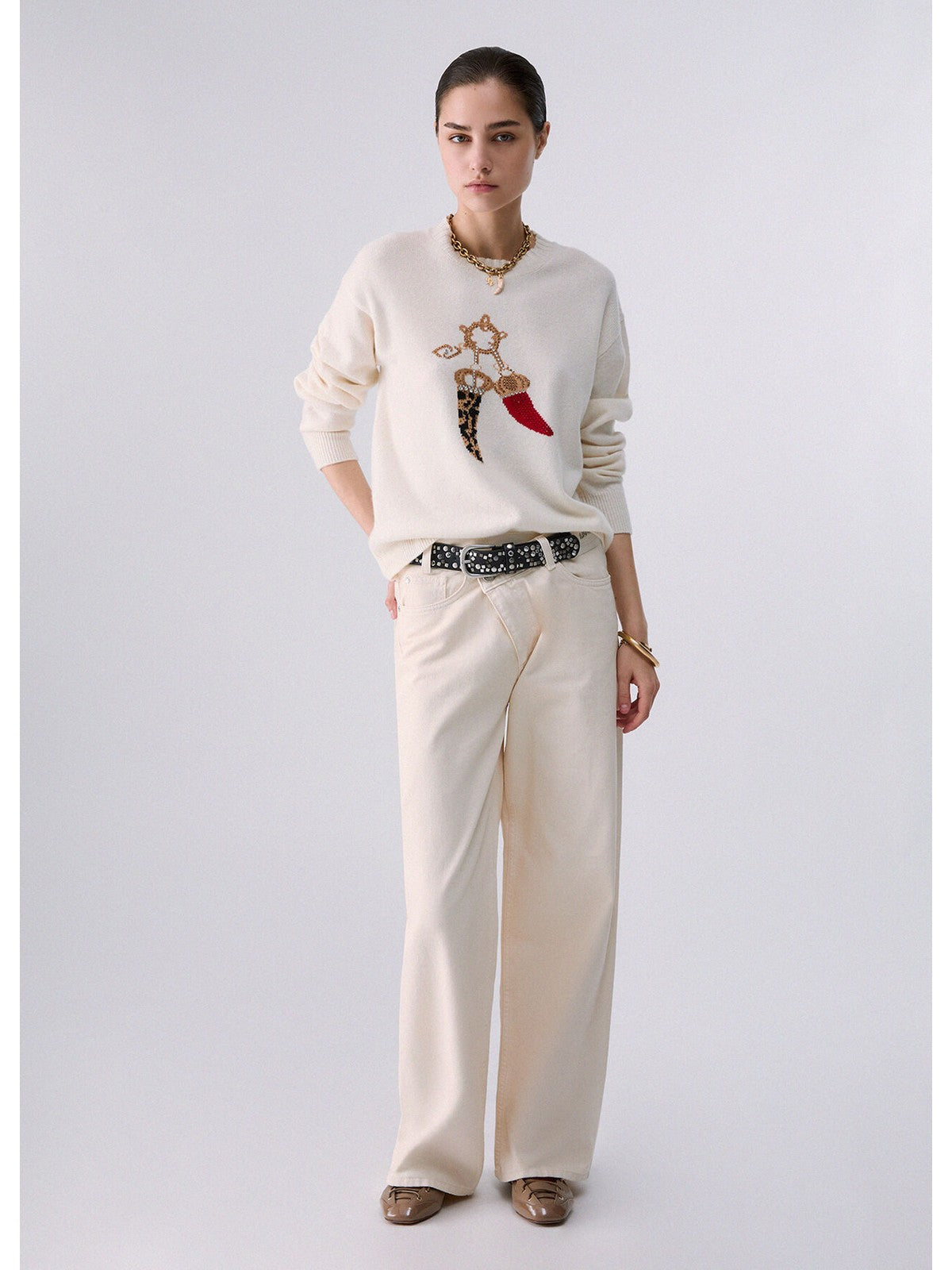 LIU JO WHITE Maglione Donna Lucky bianco lana - WF6457MS009 L9458