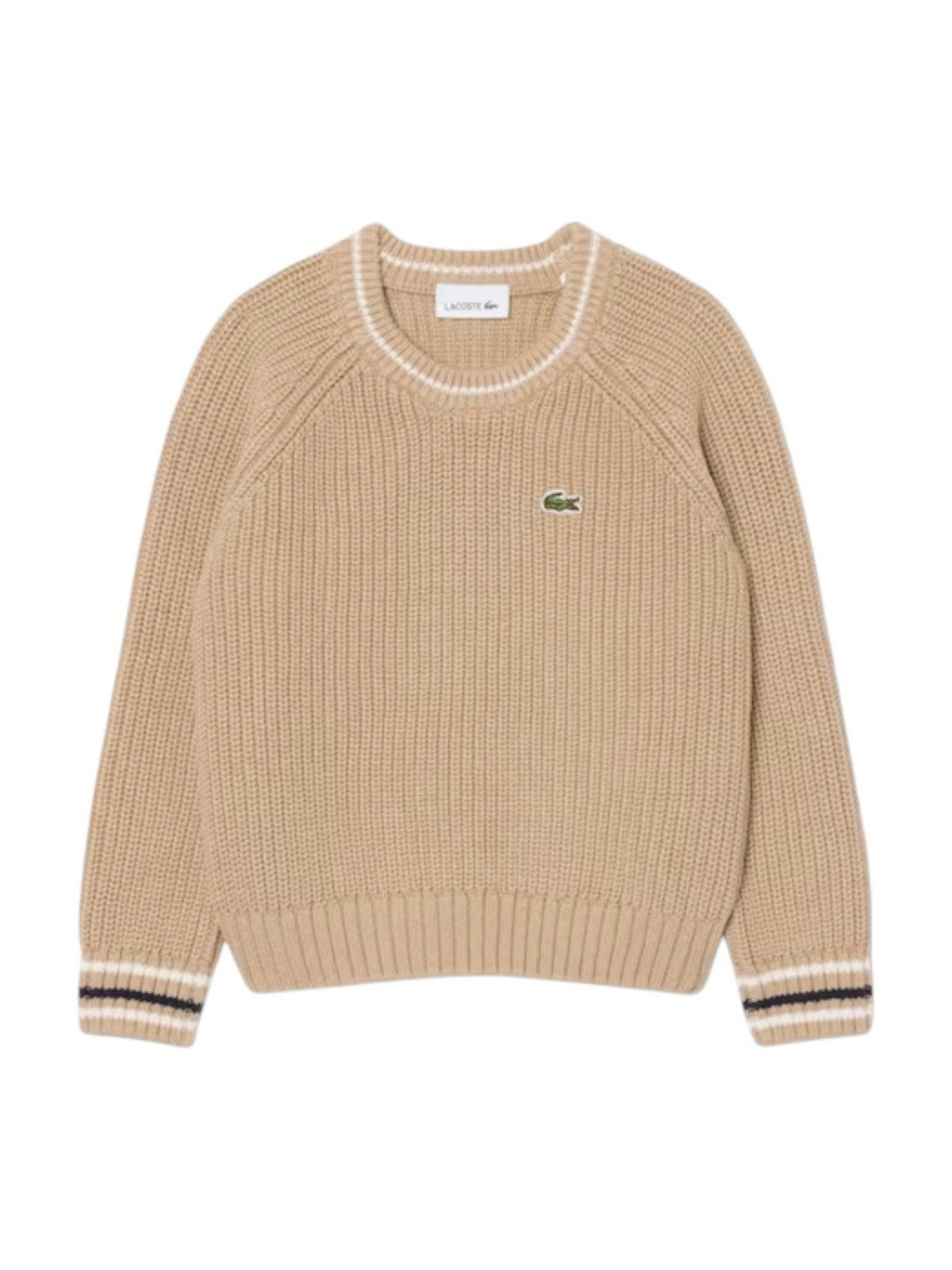 LACOSTE KIDS Maglione Bambini e ragazzi LCB CHUNKY KNIT CORE SWEATER Beige - 847695 02S