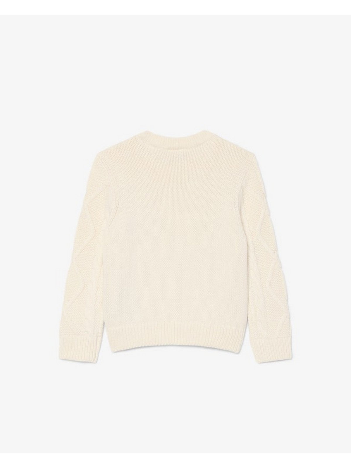 LACOSTE KIDS Felpa Bambini e ragazzi LCB CABLE SWEATER Bianco - 847820 70V