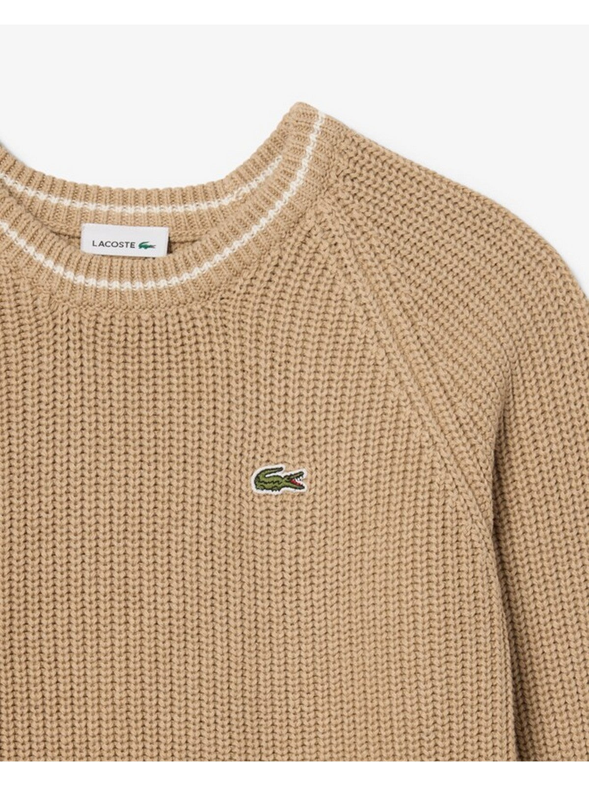 LACOSTE KIDS Maglione Bambini e ragazzi LCB CHUNKY KNIT CORE SWEATER Beige - 947695 02S