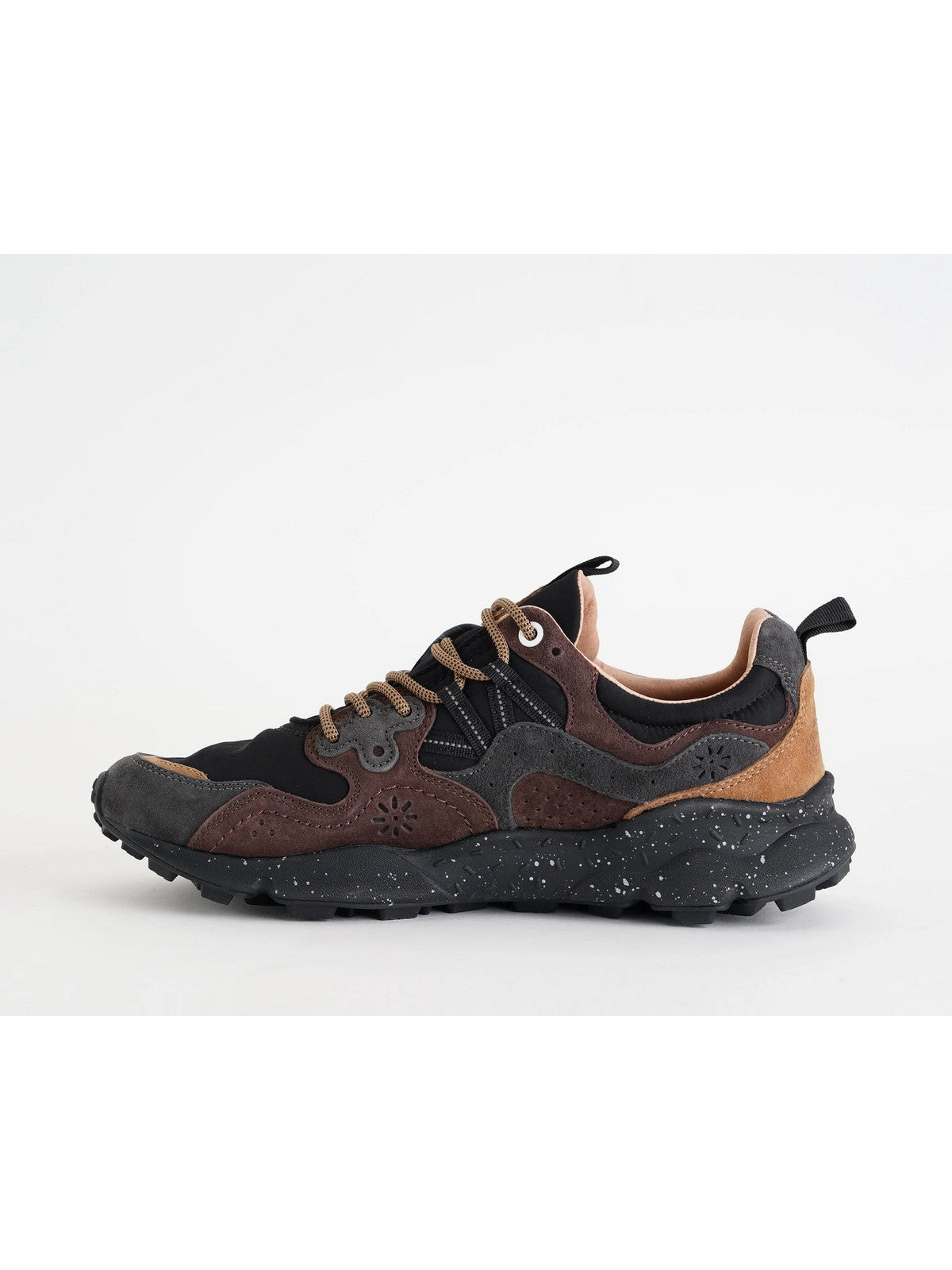 FLOWER MOUNTAIN Sneaker Uomo YAMANO 3 MAN SUEDE/NYLON DARK GREY-BLACK-DARK BROWN - 2017816-01-1A16