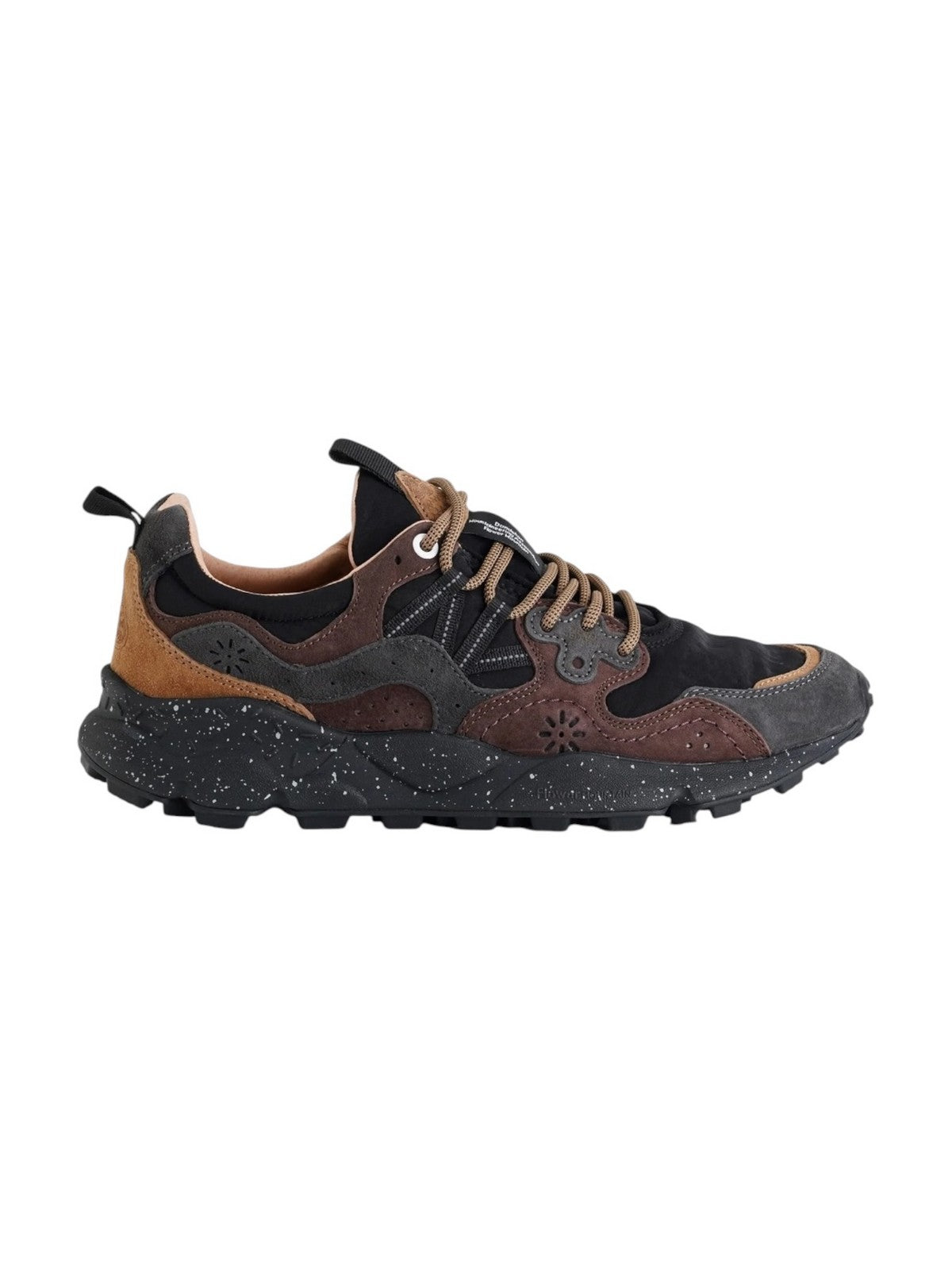 FLOWER MOUNTAIN Sneaker Uomo YAMANO 3 MAN SUEDE/NYLON DARK GREY-BLACK-DARK BROWN - 2017816-01-1A16