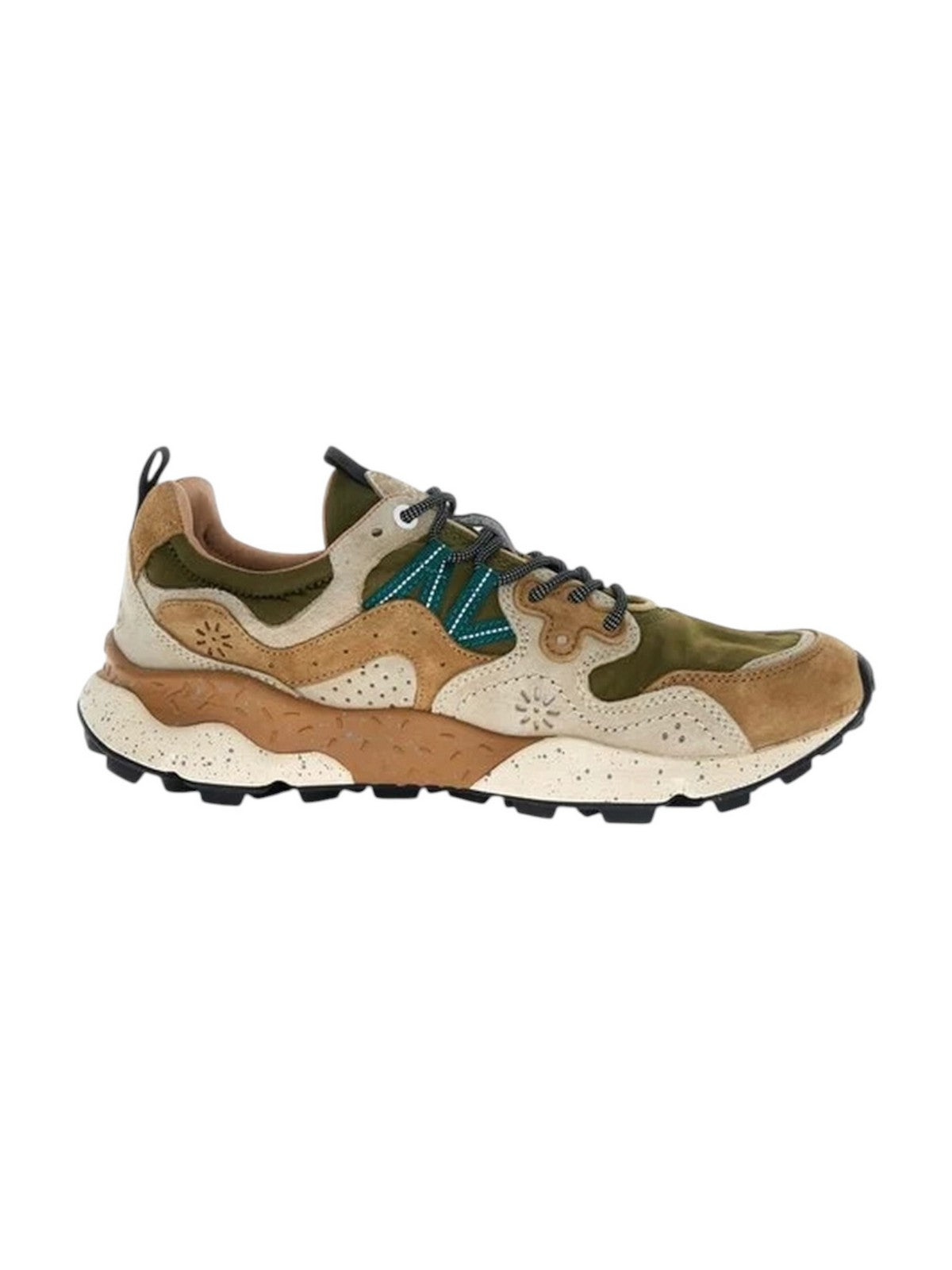 FLOWER MOUNTAIN Sneaker Uomo YAMANO 3 MAN SUEDE/NYLON CREAM-BROWN-TAUPE - 2017816-01-1E98
