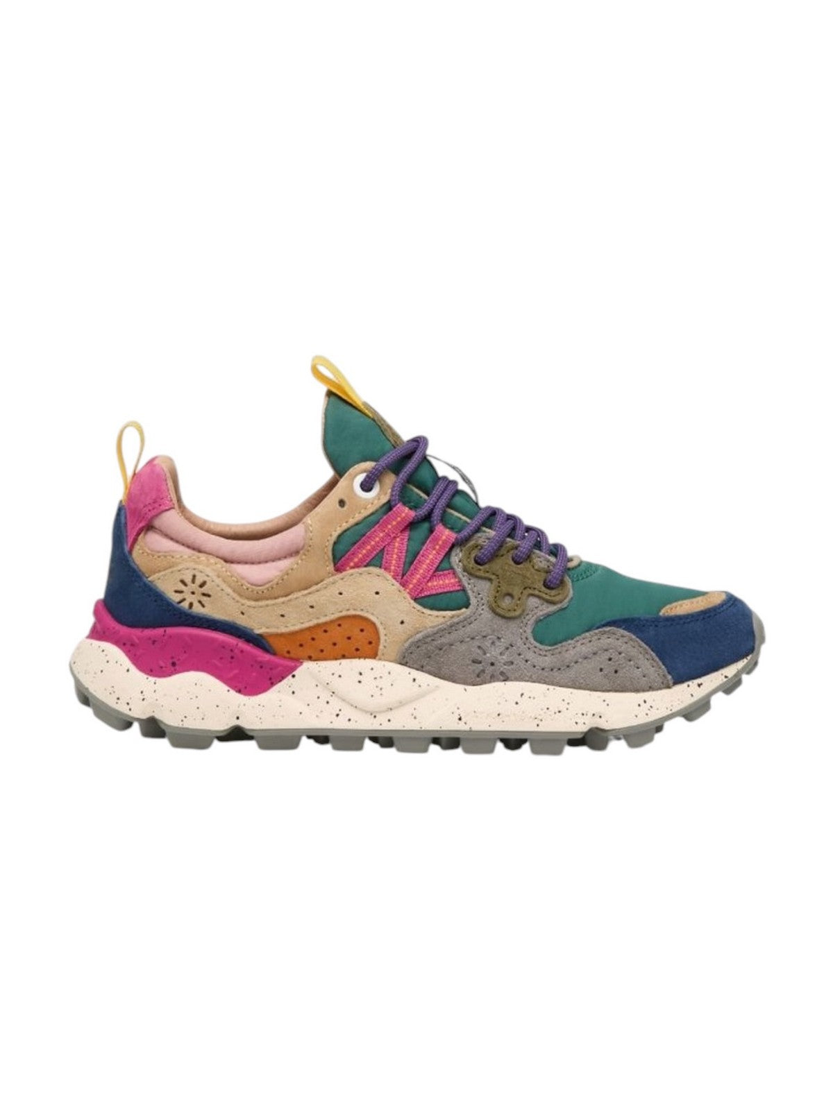 FLOWER MOUNTAIN Sneaker Donna YAMANO 3 WOMAN SUEDE/NYLON PETROL-STONE-BEIGE - 2017817-01-1F14