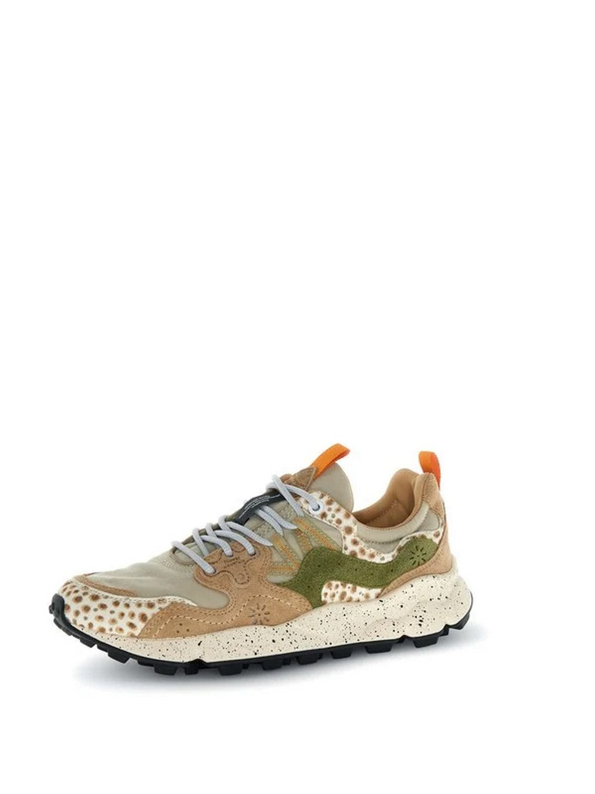 FLOWER MOUNTAIN Sneaker Donna YAMANO 3 UNI COW VELOUR BEIGE-COGNAC-BROWN - 2017818-70-2E51