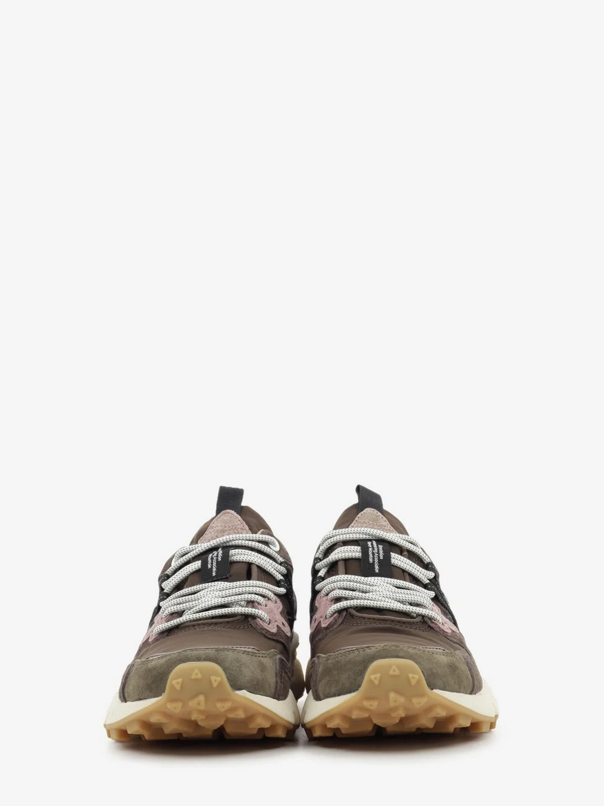 FLOWER MOUNTAIN Sneaker Donna YAMANO 3 UNI SUEDE/NYLON/LAMINATED GOAT SKIN BROWN-BRONZE-PINK - 2017818-82-4D80