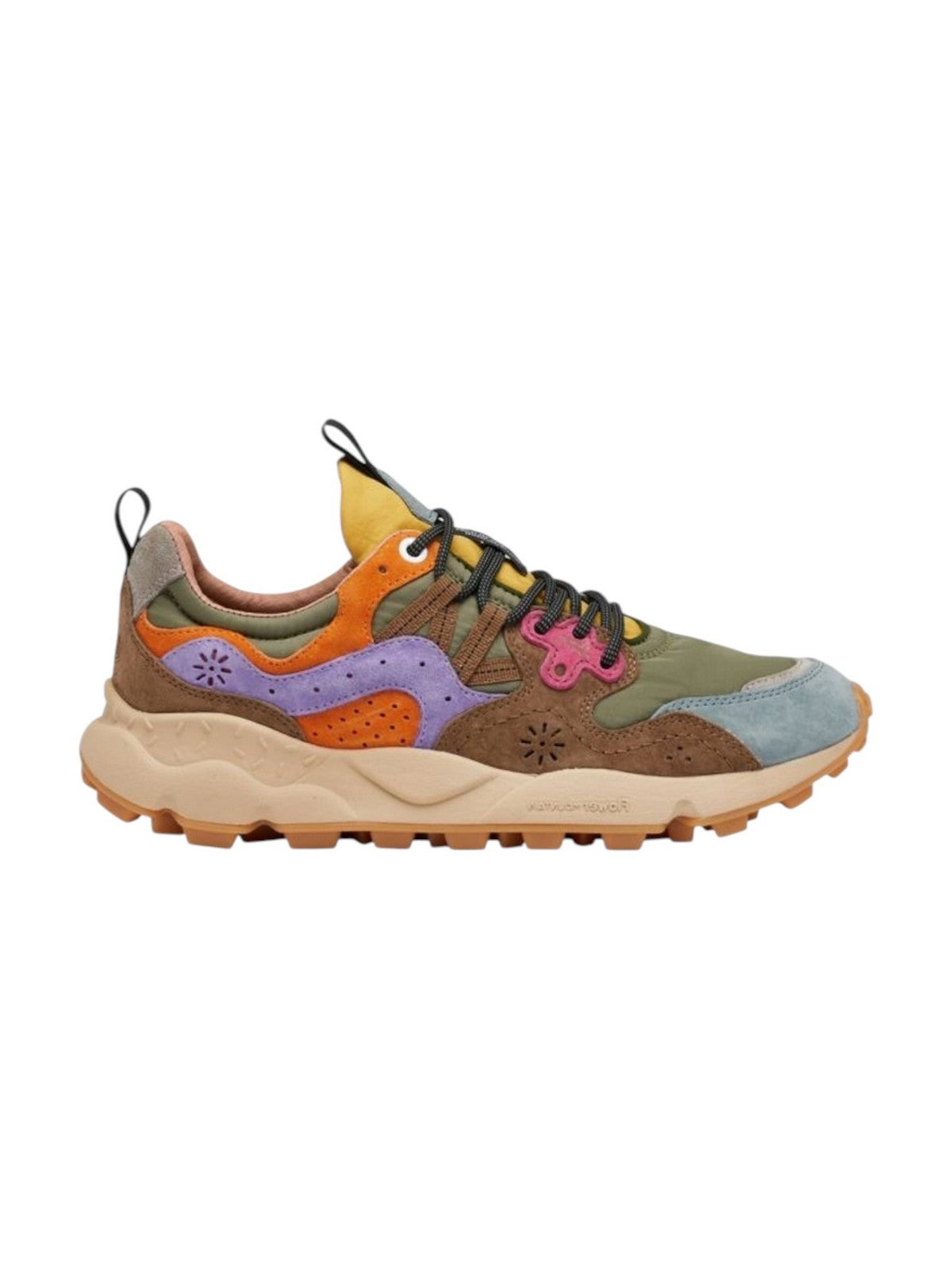 FLOWER MOUNTAIN Sneaker Donna YAMANO 3 UNI SUEDE/NYLON KAKI-MULTI - 2017818-01-2F69
