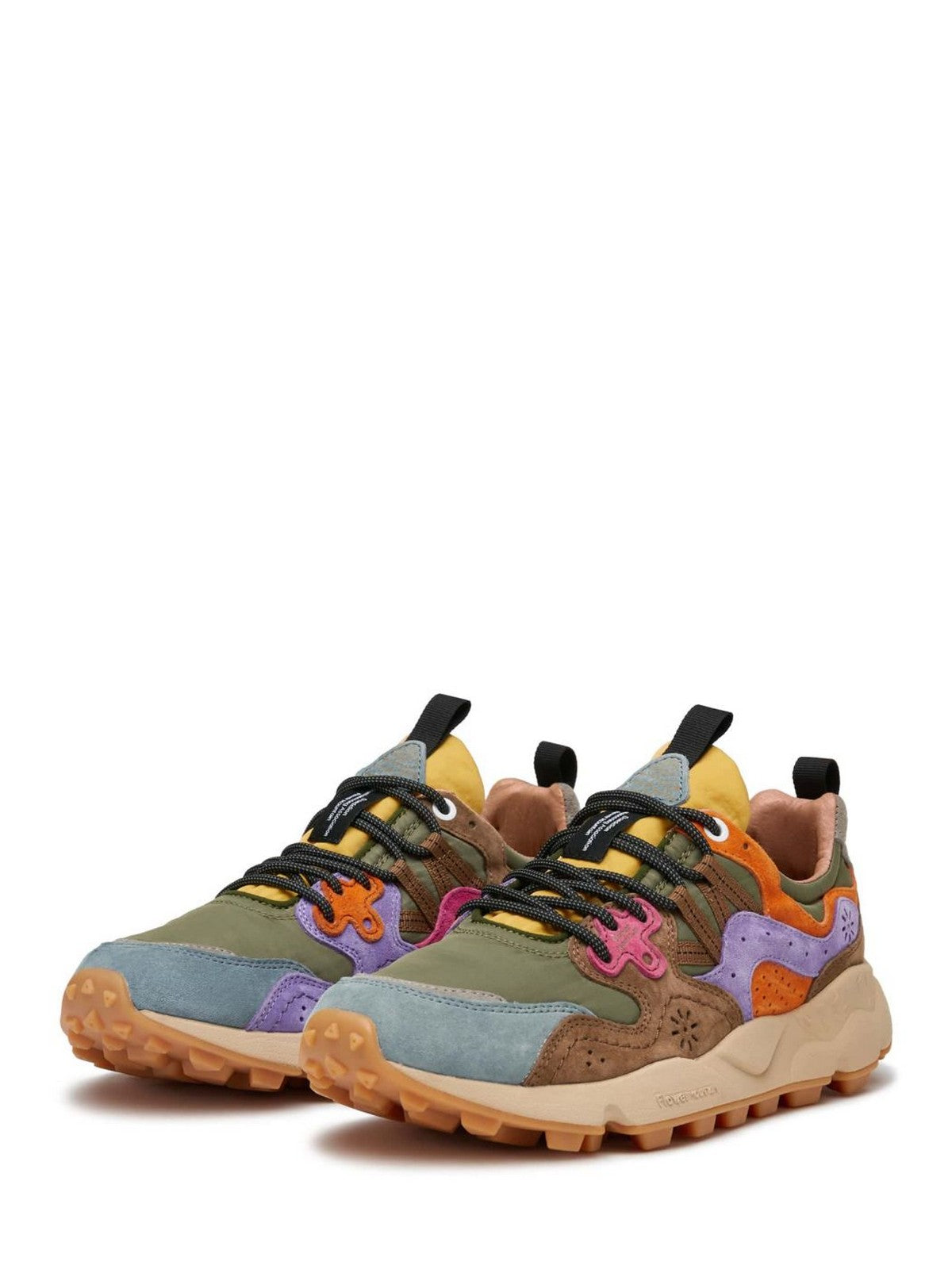 FLOWER MOUNTAIN Sneaker Donna YAMANO 3 UNI SUEDE/NYLON KAKI-MULTI - 2017818-01-2F69