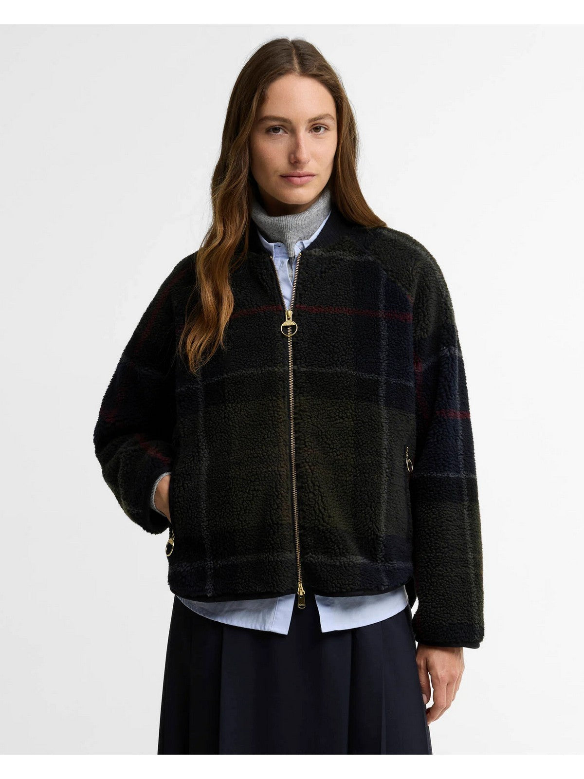 BARBOUR Giubbino Donna KIRKLEES FLEECE SHADOW CLA - LFL0090 TN43