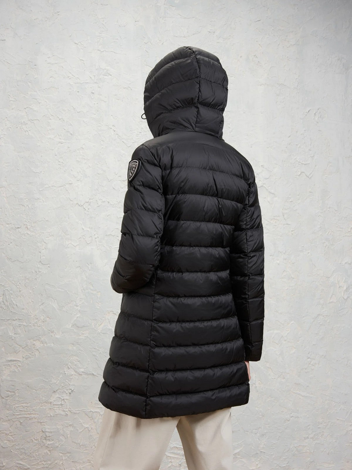 BLAUER Piumino Donna AGNES NERO interno BEIGE 301 - 26WBLDK03039 006047 999EI gioboutiqueweb