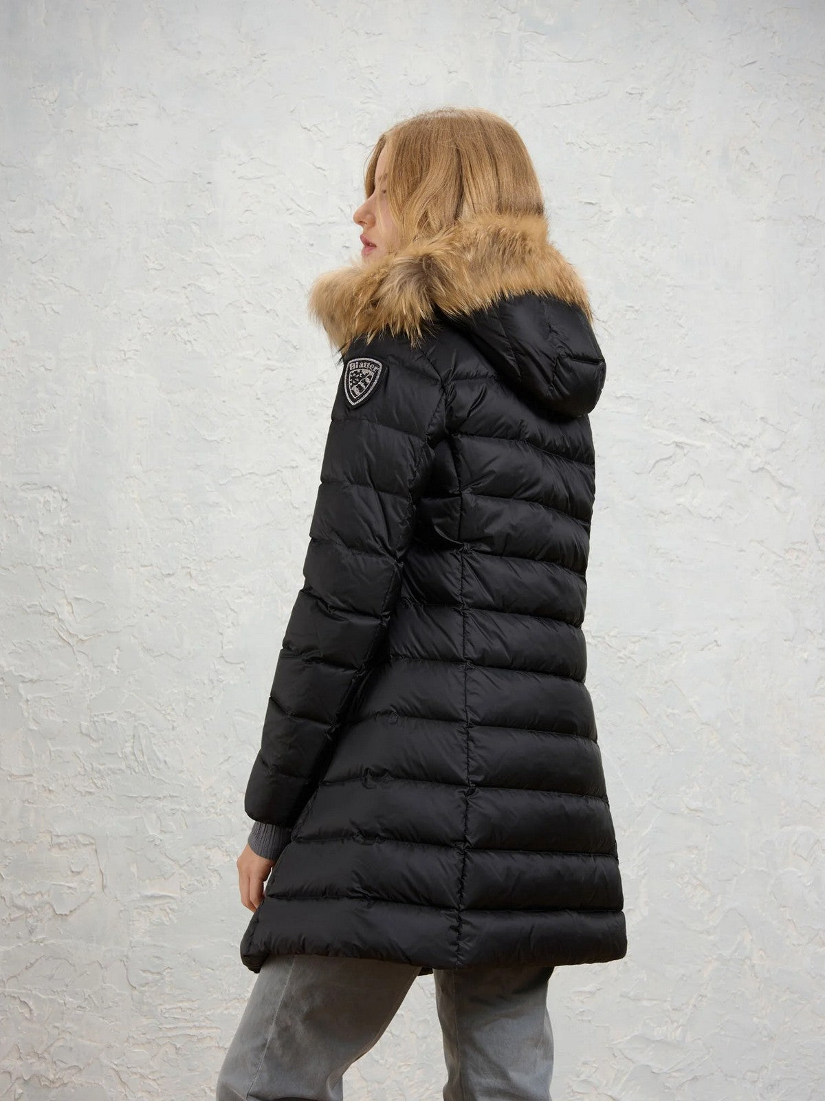 BLAUER Piumino Donna KRISTIN NERO interno BEIGE 301 - 26WBLDK03040 006047 999EI
