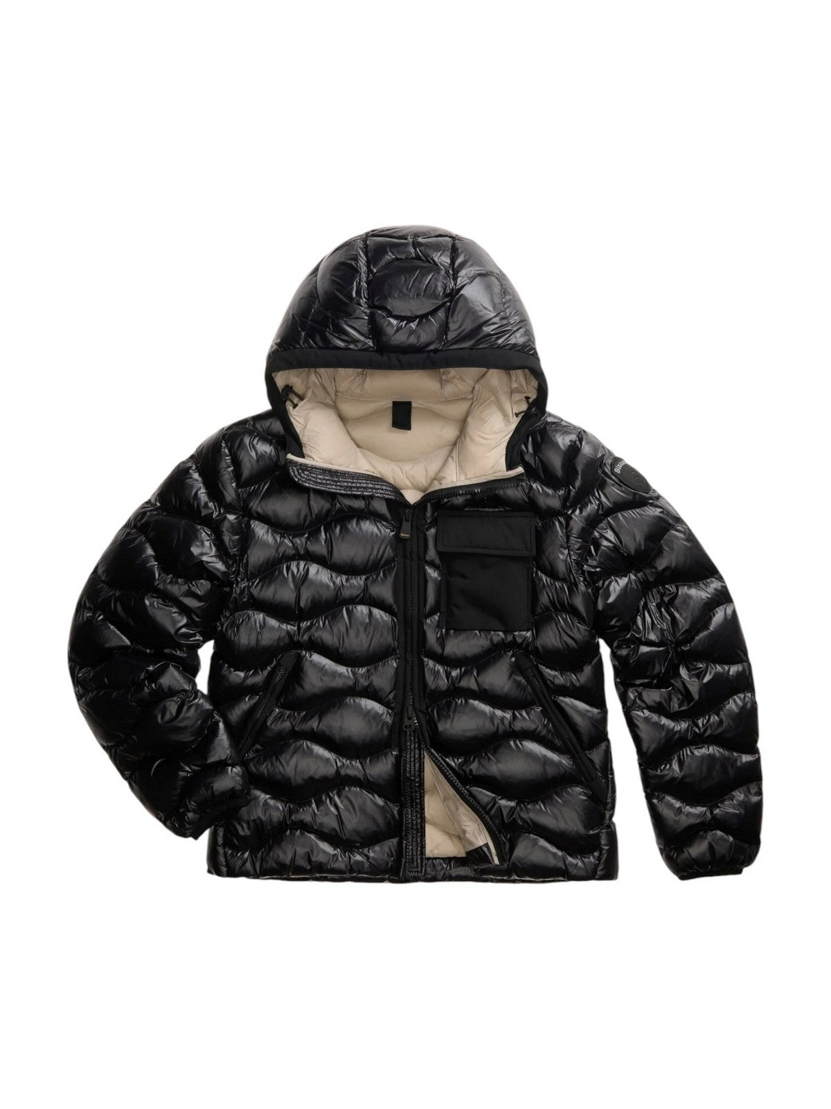 BLAUER Piumino Uomo BRYANT NERO interno BEIGE 301 - 26WBLUC02053 005958 999EI