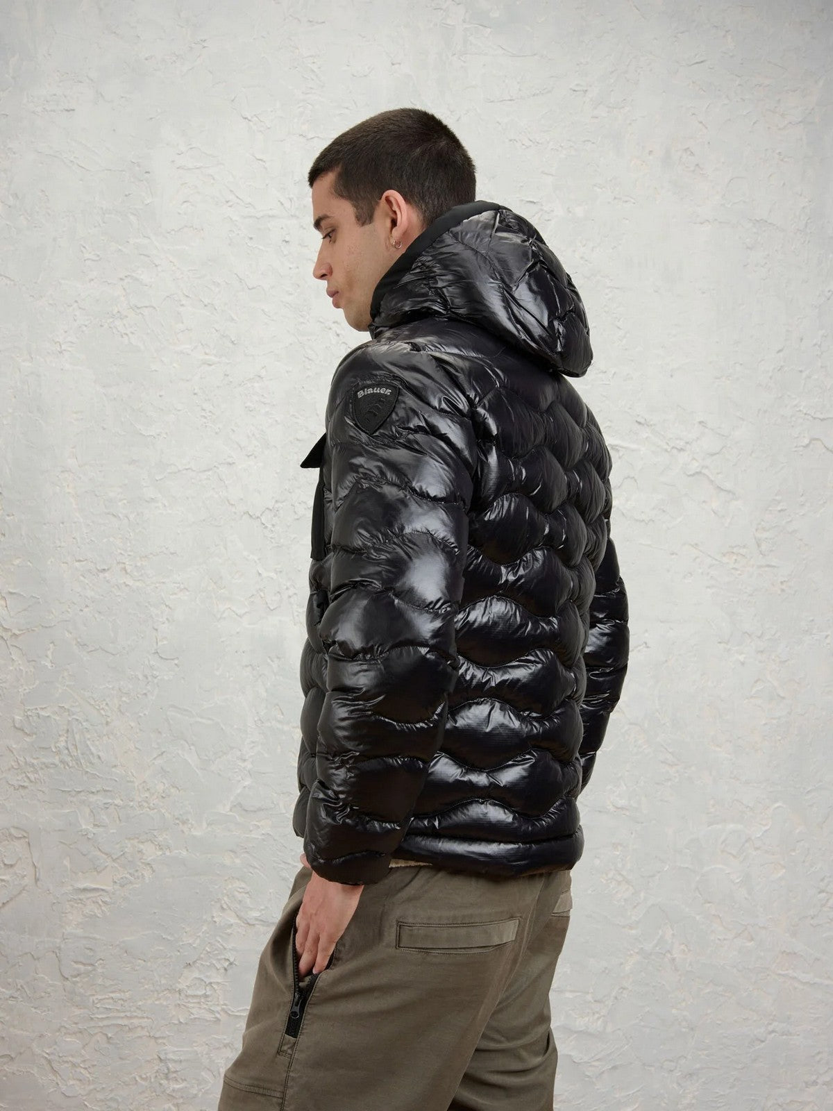 BLAUER Piumino Uomo BRYANT NERO interno BEIGE 301 - 26WBLUC02053 005958 999EI