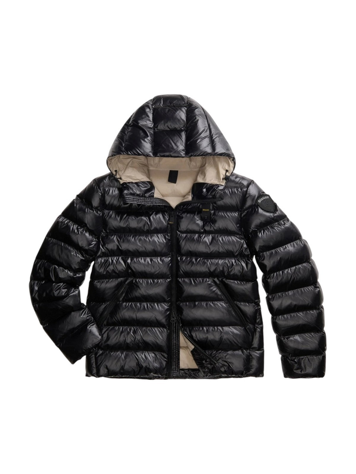 BLAUER Piumino Uomo ADAMS NERO interno BEIGE 301 - 26WBLUC02054 005958 999EI