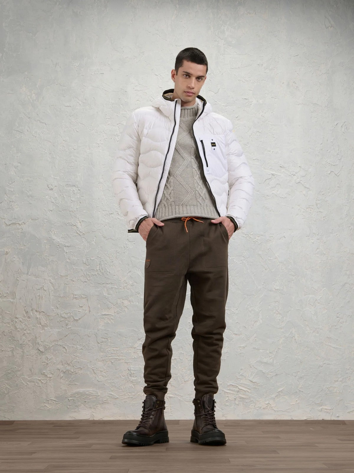 BLAUER Piumino Uomo WAVE BIANCO OTTICO - 26WBLUC03064 006355 100