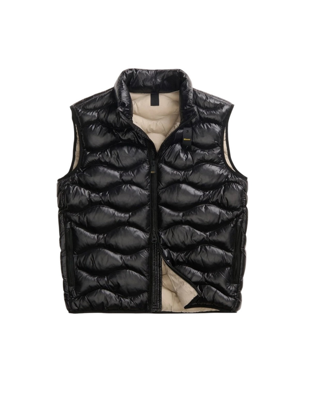 BLAUER Gilet Uomo DANNY NERO interno BEIGE 301 - 26WBLUX02055 005958 999EI gioboutiqueweb
