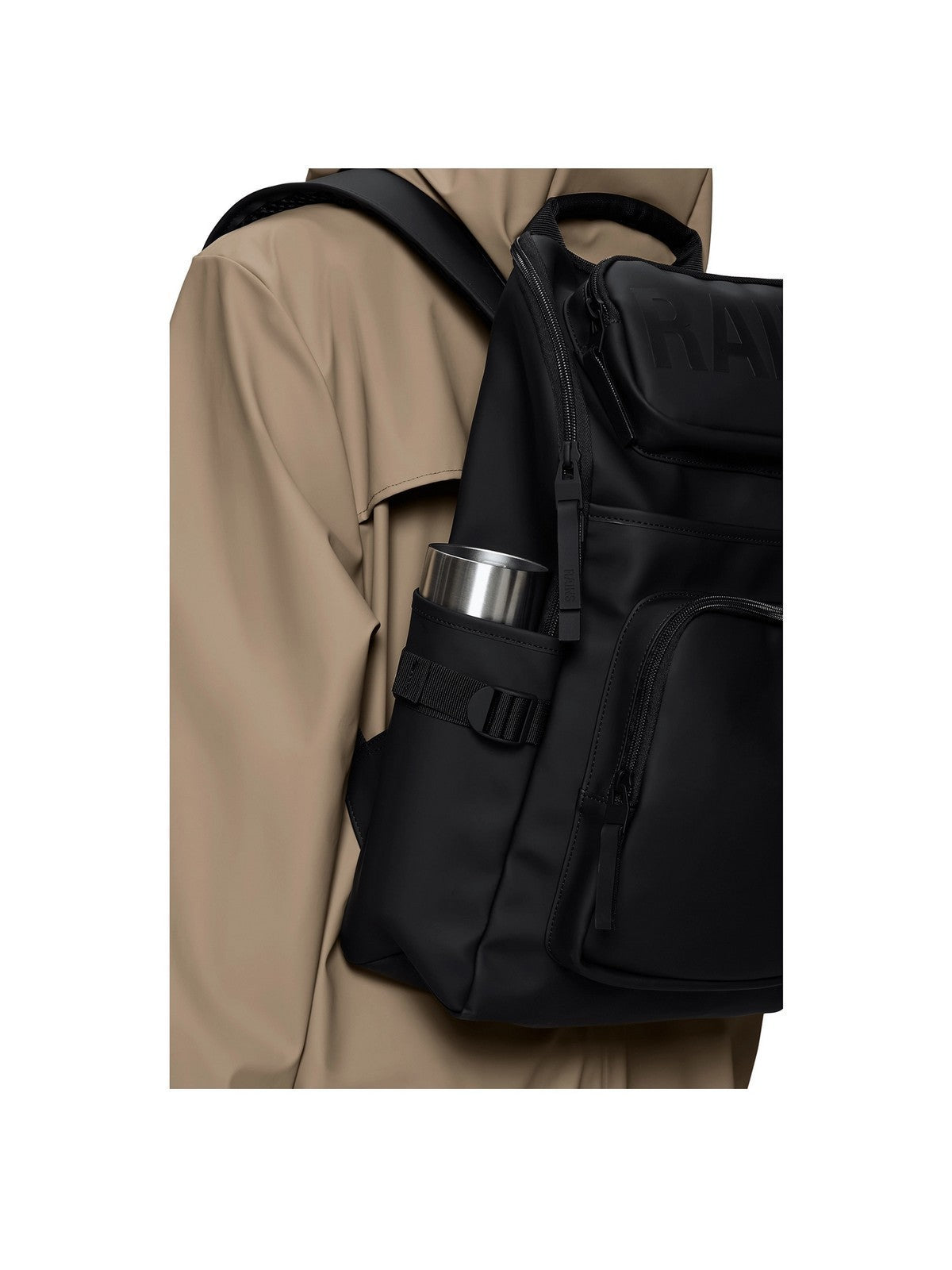 RAINS Zaino Unisex adulto  14000 01 BLACK BLACK
