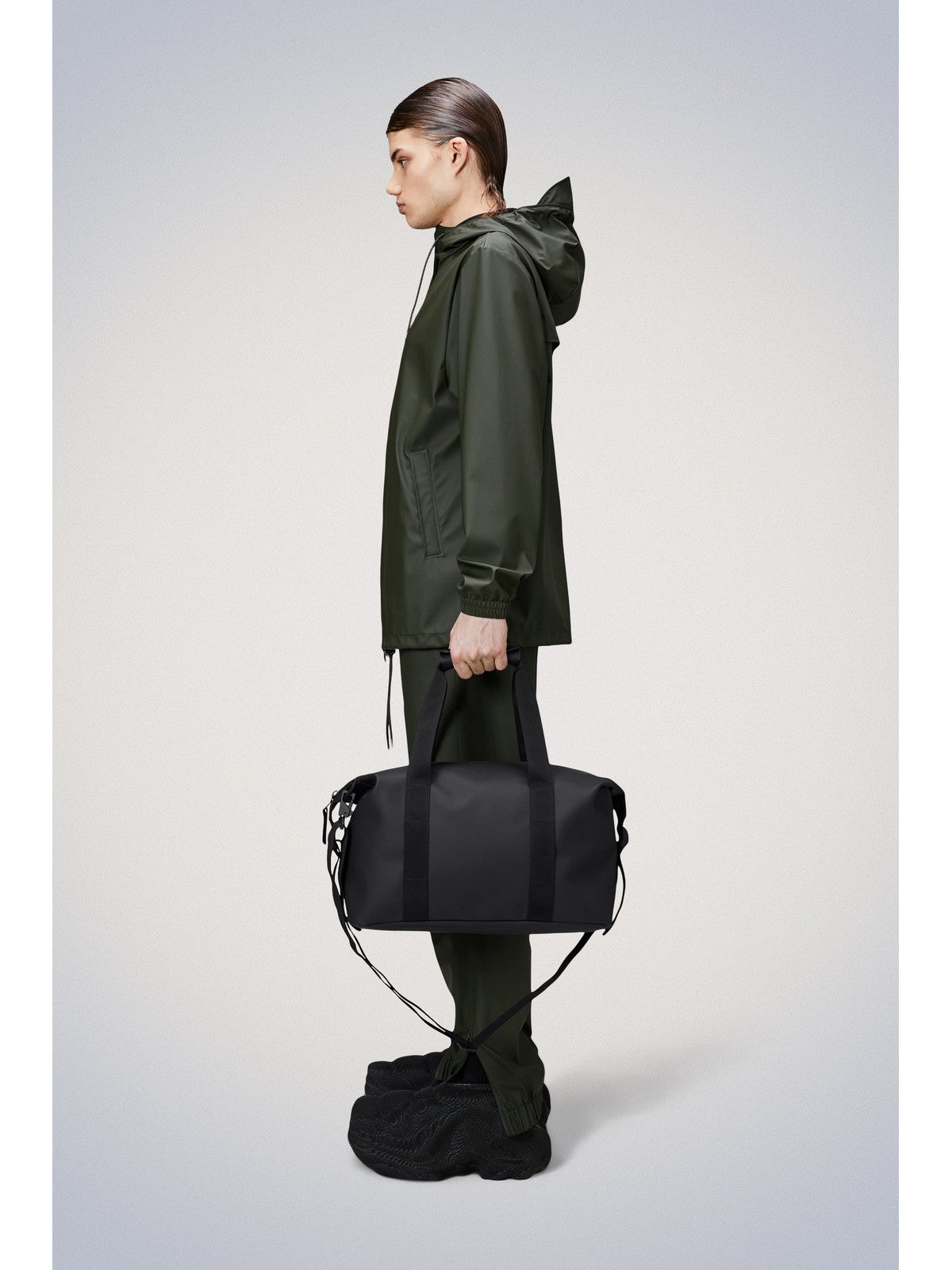 RAINS Valigie e Trolley Unisex adulto Hilo Weekend Bag Small W3 14220 01 Black Nero