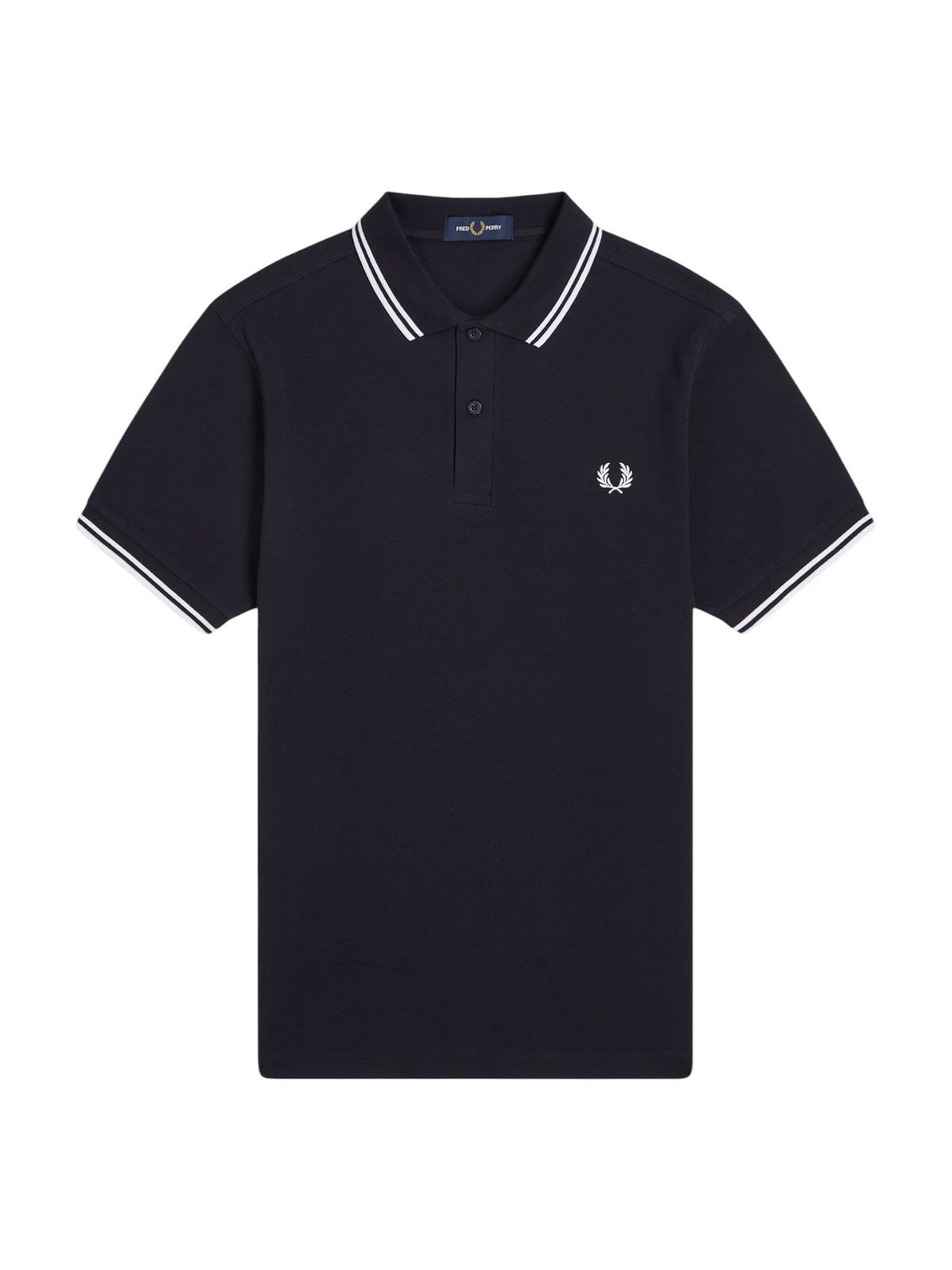 FRED PERRY Polo Uomo FP TWIN TIPPED FRED PERRY SHIRT FP-M3600P 238 NAVY/WHITE gioboutiqueweb