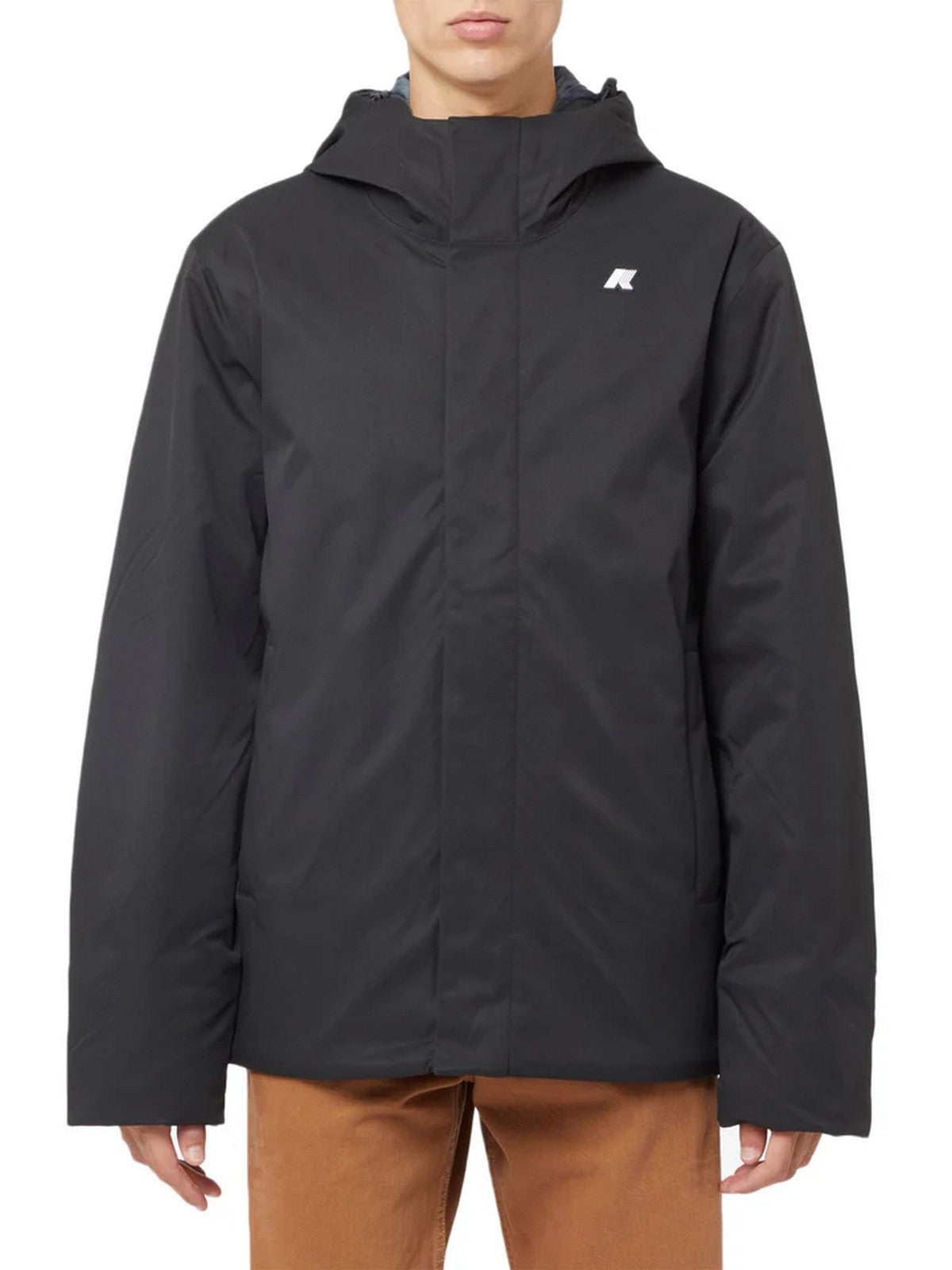 K-WAY Giubbino Uomo JACKO TWILL MARMOTTA K8133DW AL8 BLACK P-BLUE A gioboutiqueweb