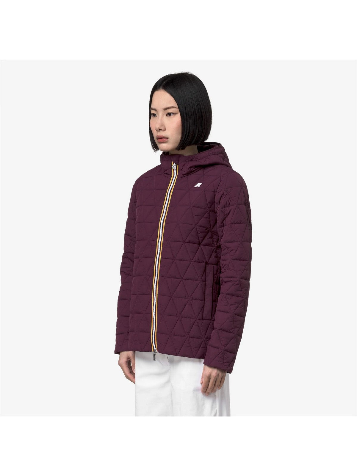 K-WAY Giubbino Donna MADLAINE DIAMOND QUILTED WARM Violet Mauve Wine - K2136FW 345