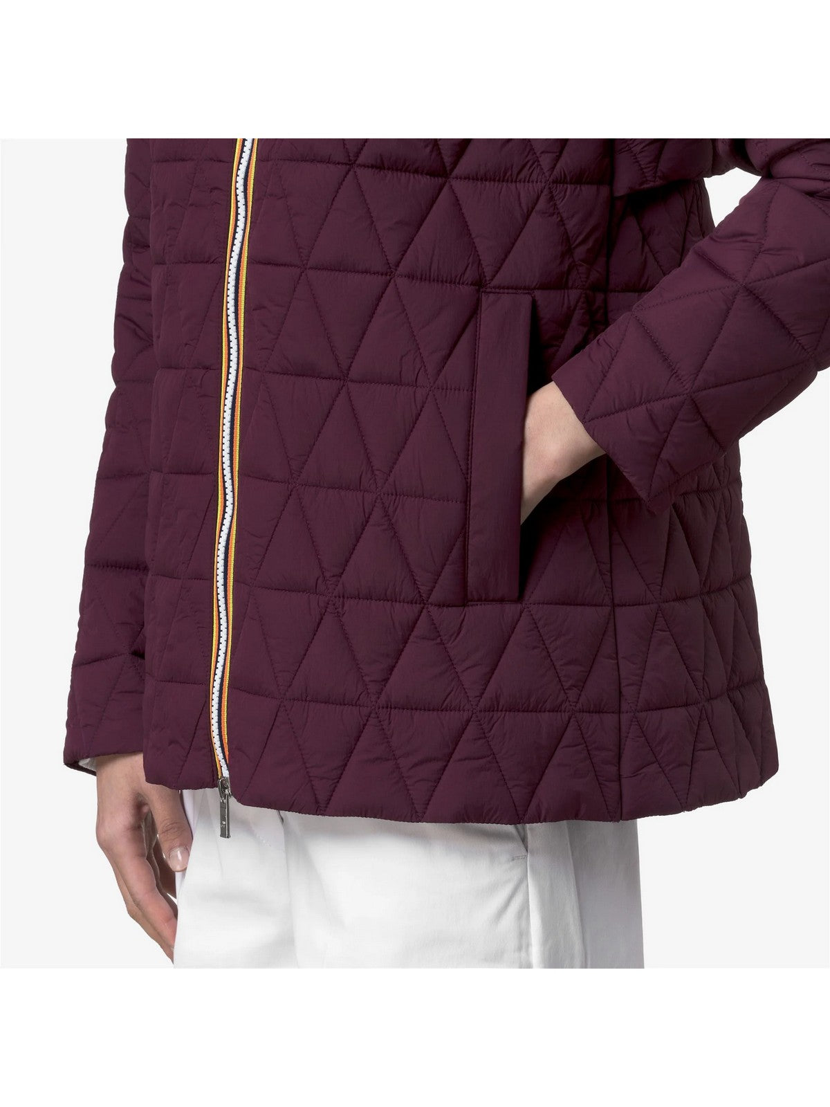 K-WAY Giubbino Donna MADLAINE DIAMOND QUILTED WARM Violet Mauve Wine - K2136FW 345