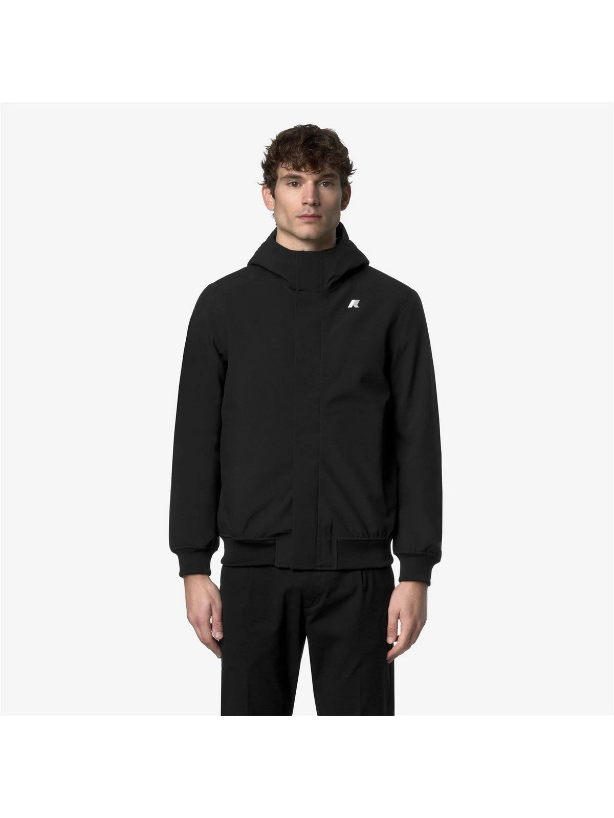 K-WAY Giubbino Uomo JOACHIM BONDED Black Pure - Blue De - K3135KW A3C