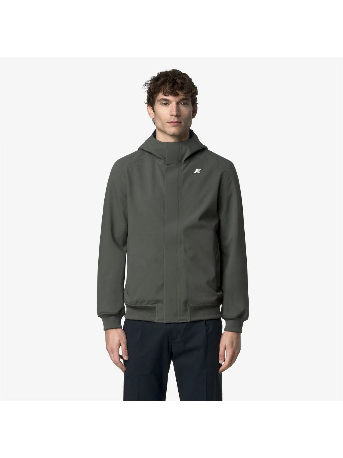 K-WAY Giubbino Uomo JOACHIM BONDED GREEN BLACKISH - Bl - K3135KW AF0