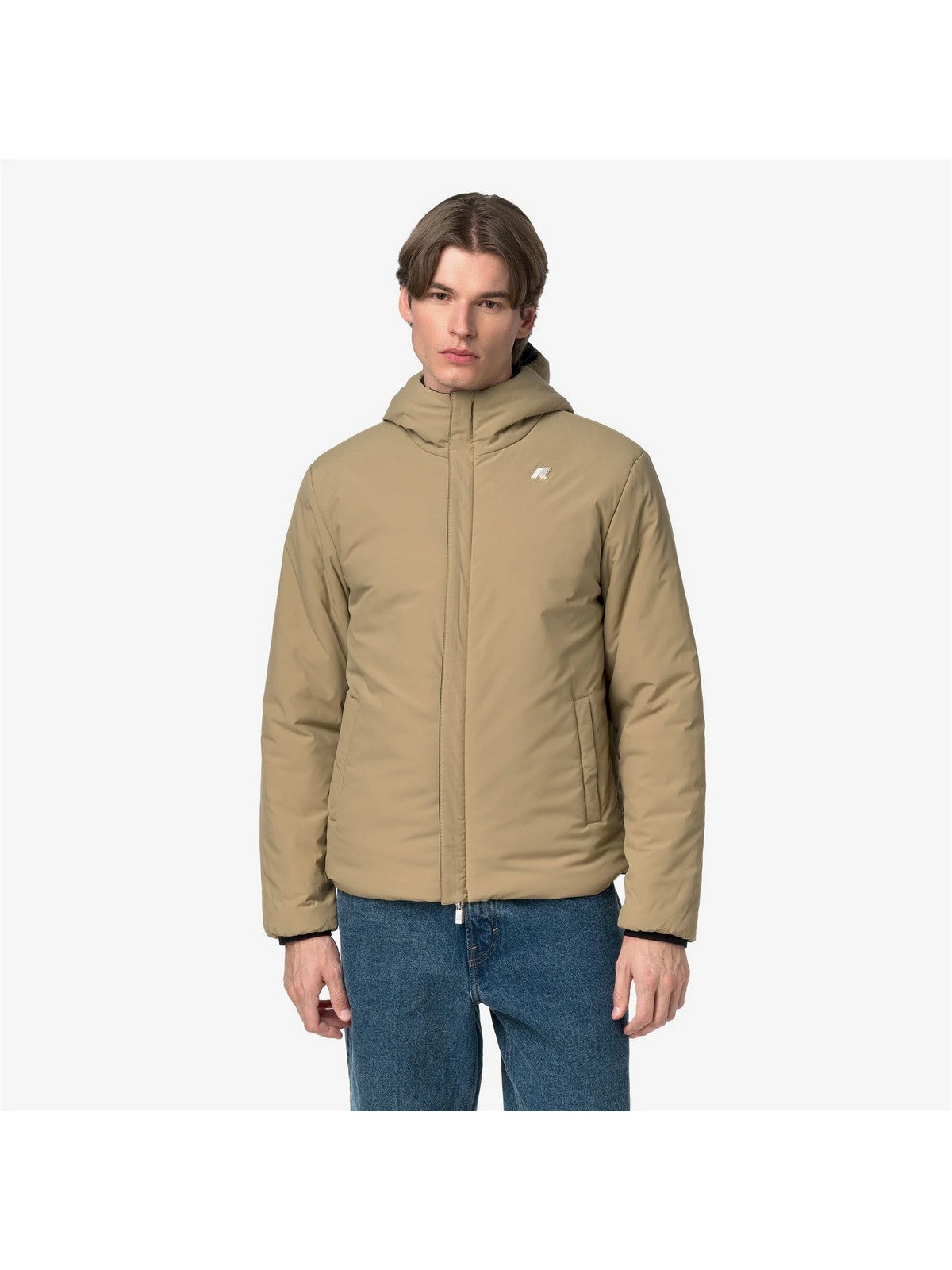 K-WAY Giubbino Uomo JACK ST WARM DOUBLE Black Pure - Beige K - K6128VW DBN