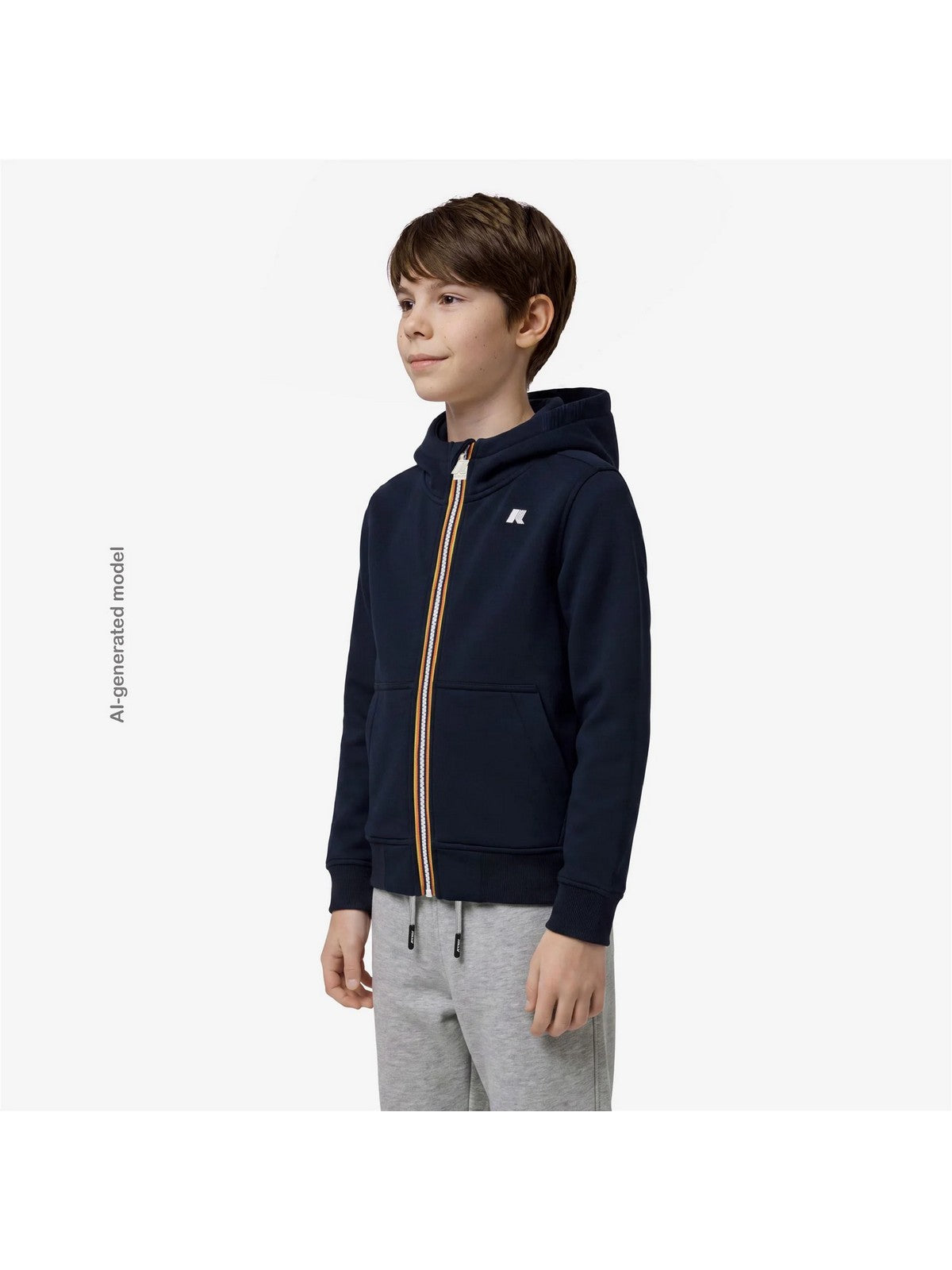 K-WAY KIDS Felpa Unisex bambino P. BERENGER SPACER Blue DepTH - K2124RW K89 gioboutiqueweb