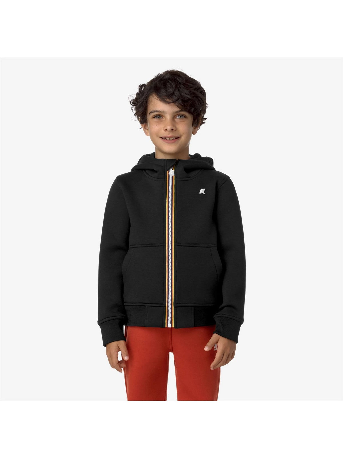 K-WAY KIDS Felpa Unisex bambino P. BERENGER SPACER Black Pure - K2124RW USY gioboutiqueweb