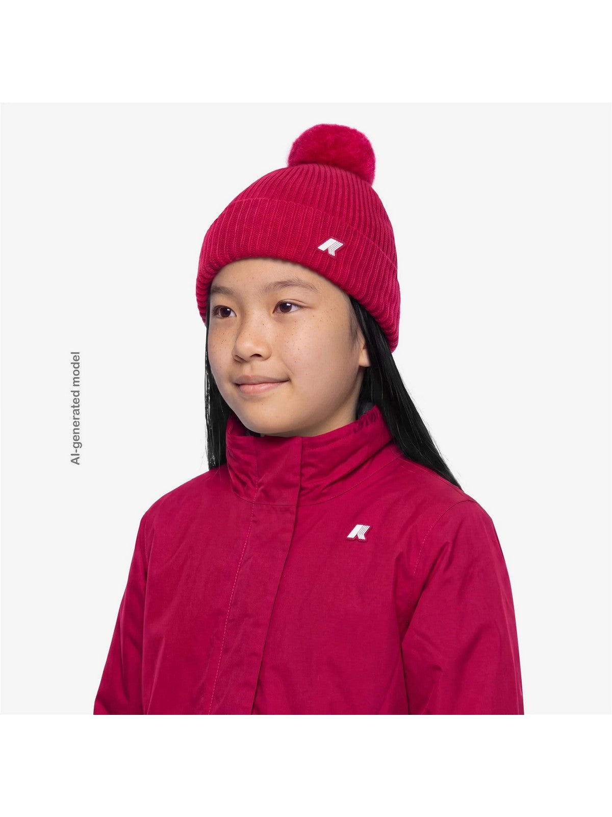 K-WAY KIDS Cappello Bambine e ragazze P. VINCIENNE CARDIGAN STITCH Red Cerise - K31359W X6R gioboutiqueweb