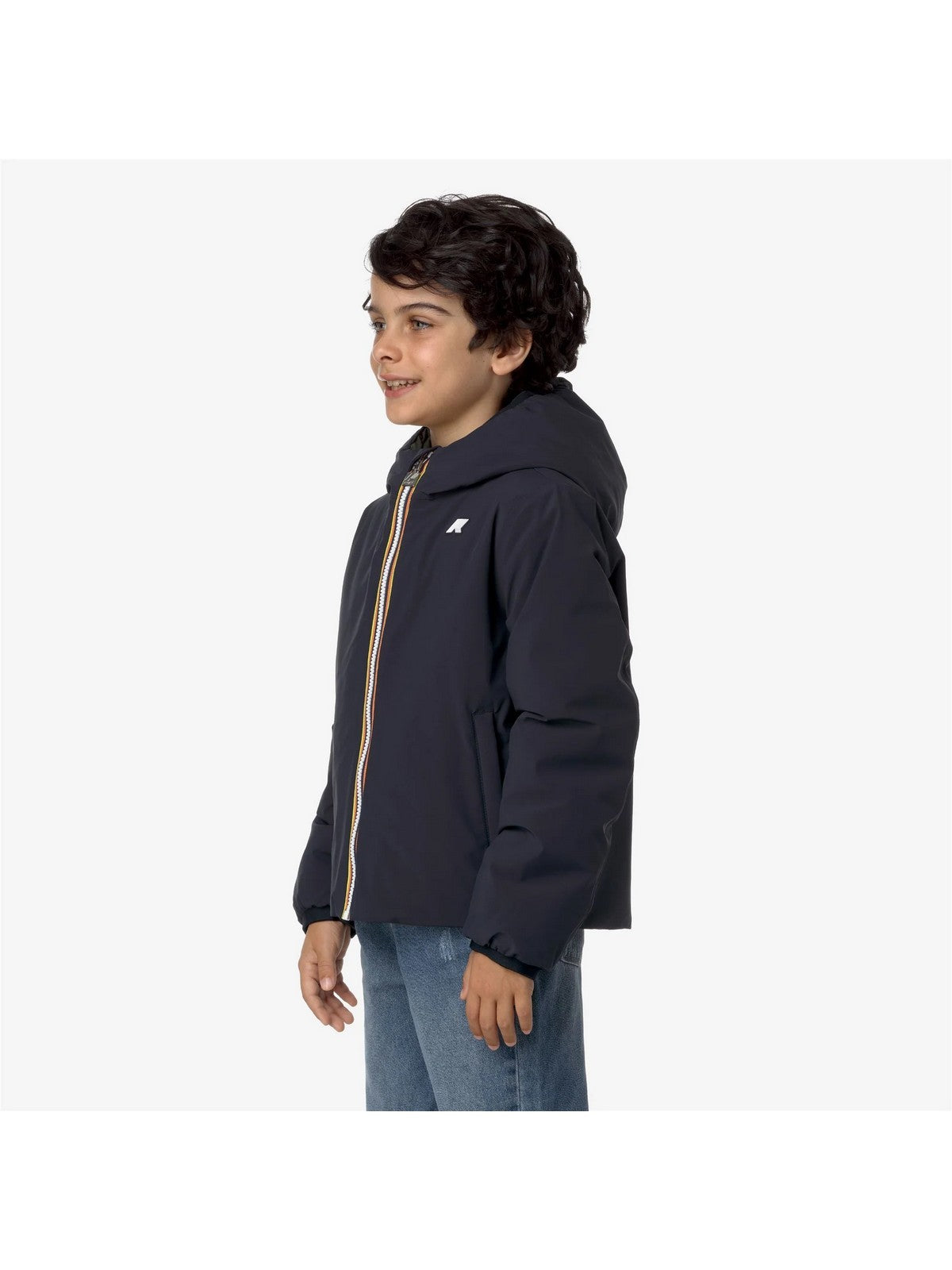 K-WAY KIDS Giubbino Bambini e ragazzi P. JACK ST WARM DOUBLE BLUE D-GREEN B - K71337W AG5 gioboutiqueweb