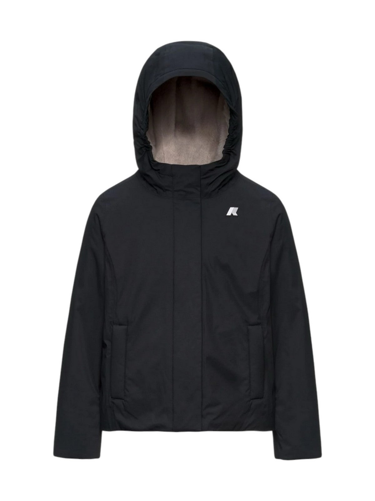 K-WAY KIDS CORTO Unisex bambino P. LILY TWILL SOFT BEAVER Black Pure - Grey Wa - K7136ZW DCB gioboutiqueweb