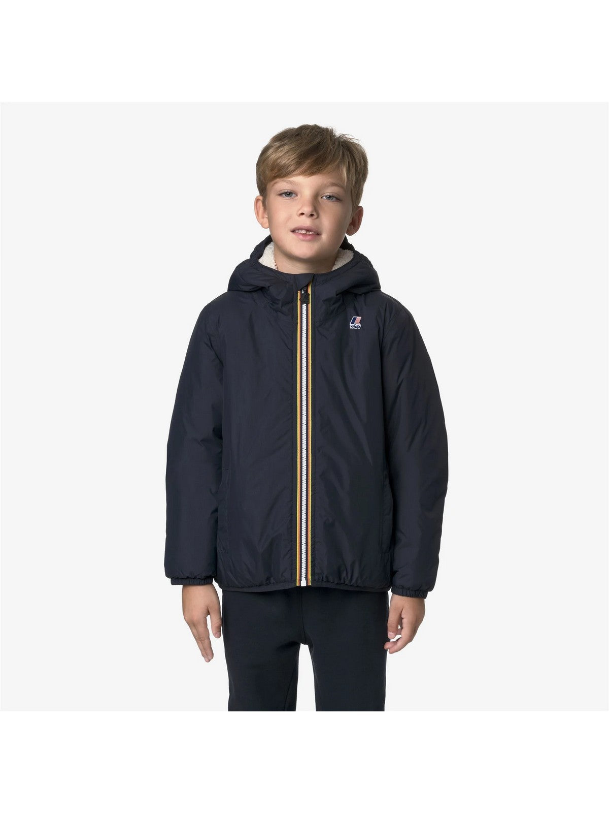 K-WAY KIDS MEDIO Unisex bambino P. LE VRAI 4.0 CLAUDE ORSETTO Blue DepTH - K7142TW K89 gioboutiqueweb