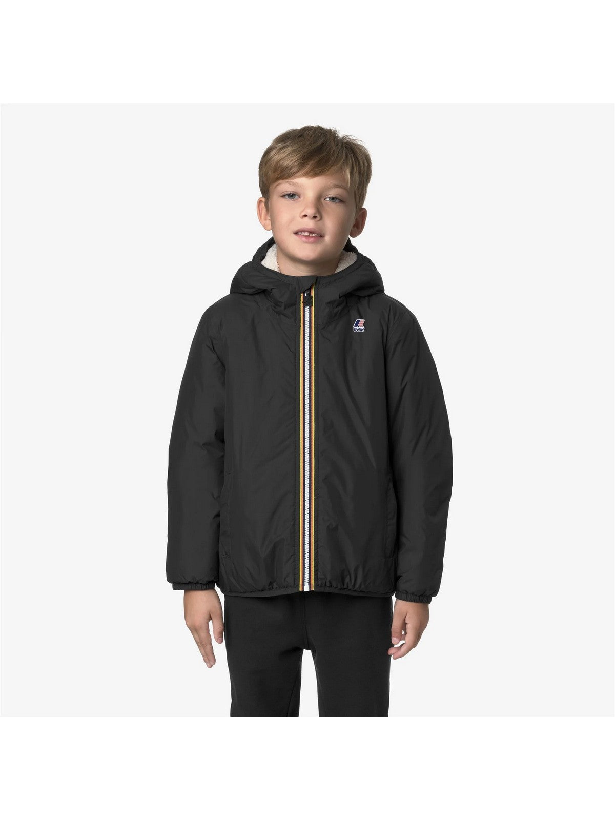 K-WAY KIDS MEDIO Unisex bambino P. LE VRAI 4.0 CLAUDE ORSETTO Black Pure - K7142TW USY gioboutiqueweb