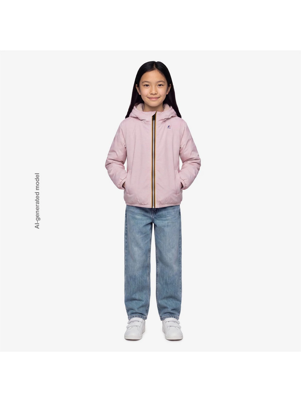 K-WAY KIDS MEDIO Bambine e ragazze P. LE VRAI 4.0 CLAUDE ORSETTO Pink Sallow - K7142TW W4U gioboutiqueweb