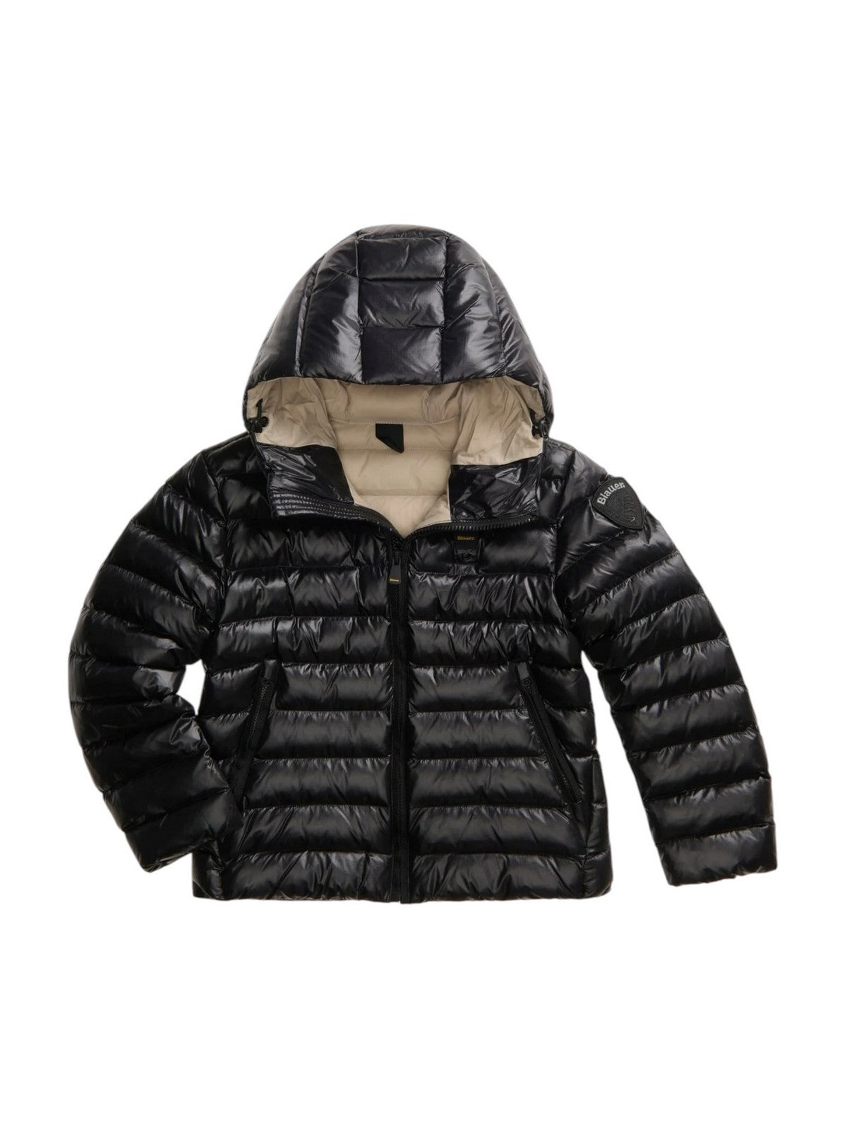 BLAUER KIDS Piumino Bambini e ragazzi ADAMS JUNIOR NERO interno BEIGE 301 - 26WBLKC02272 005958 999EI gioboutiqueweb