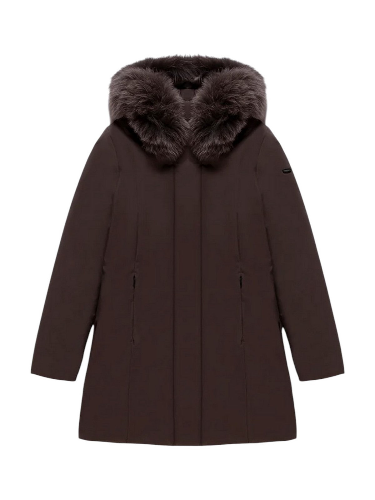 REFRIGIWEAR Piumino Donna LADY TECH/1 FUR JACKET BLACK COFFEE - W99108 XT3790 H01911