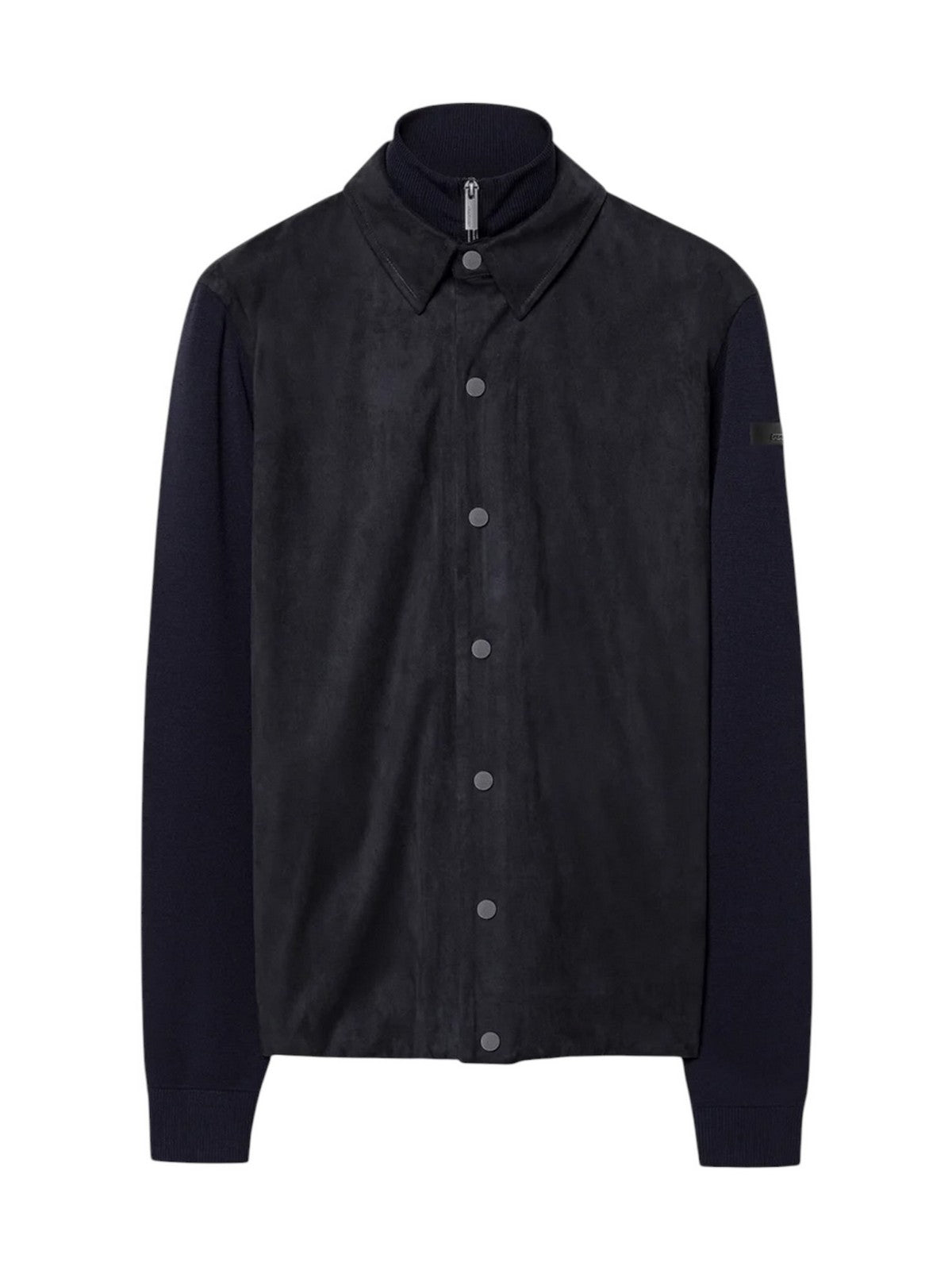 RRD Camicia Uomo nabucco max overshirt soft knit BLUE BLACK - W26166 60
