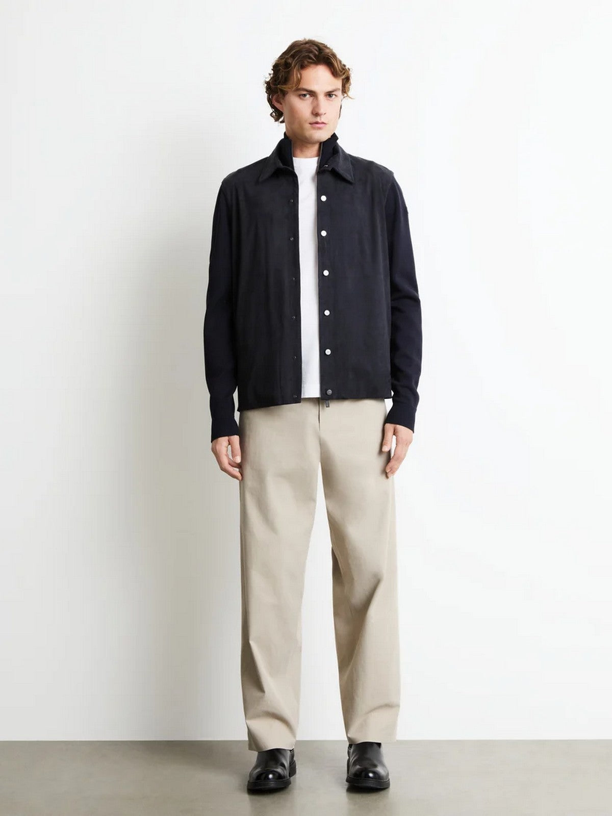 RRD Camicia Uomo nabucco max overshirt soft knit BLUE BLACK - W26166 60