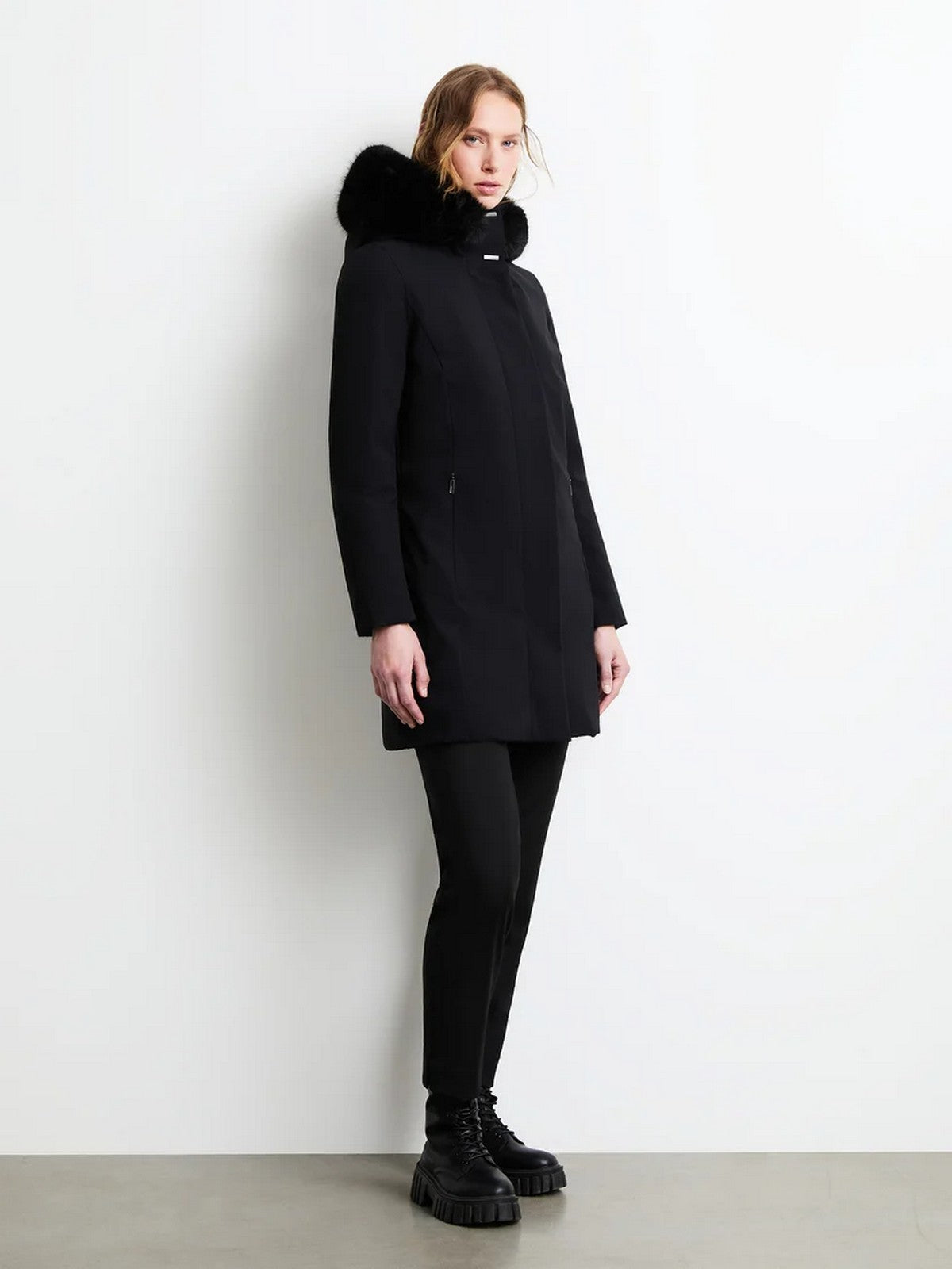 RRD Giubbino Donna surflex winter  long fur wom jkt BLACK - W26502F 10