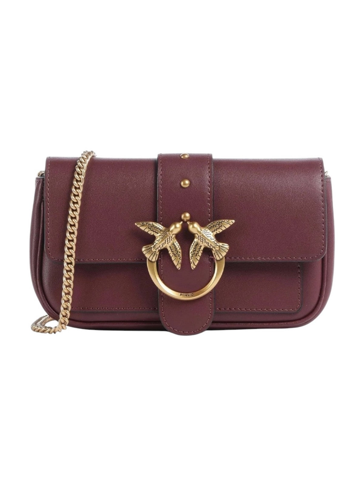 PINKO Borsa Donna LOVE ONE POCKET C VITELLO SETA RIBES INTENSO-ANTIQUE GOLD - 100061-A0F1 WW5Q