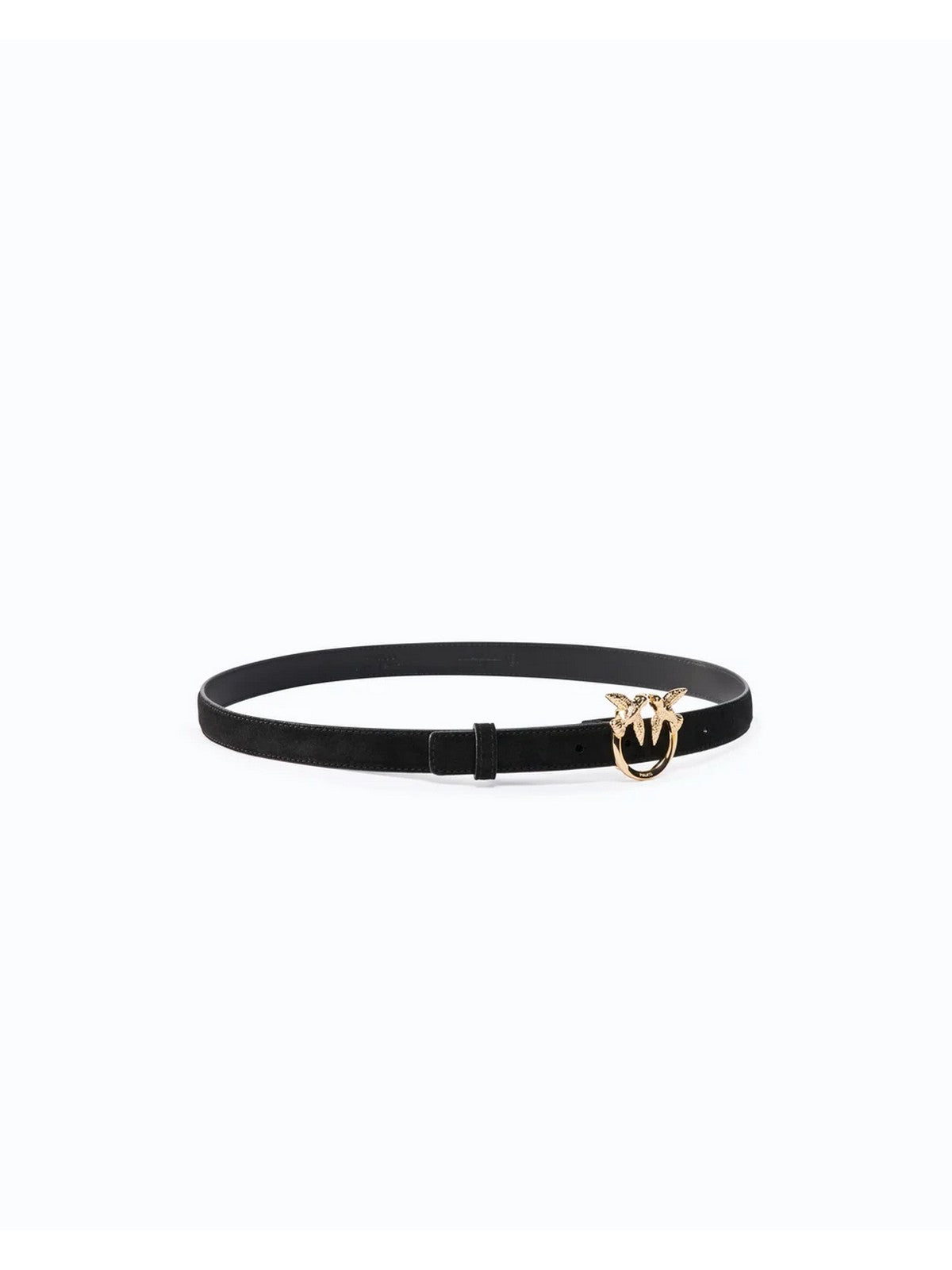 PINKO Cintura Donna LOVE BERRY H2 BELT.LOW SUEDE NERO LIMOUSINE-ORO - 100143-A0F6 Z99Y