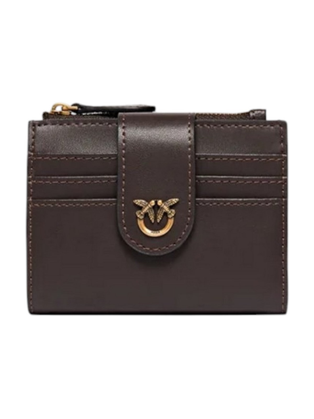 PINKO Portafoglio Donna MULTI PURPOSE WALLET VITELLO S MARRONE MARASCA-ANTIQUE GOLD - 103610-A0F1 M12Q
