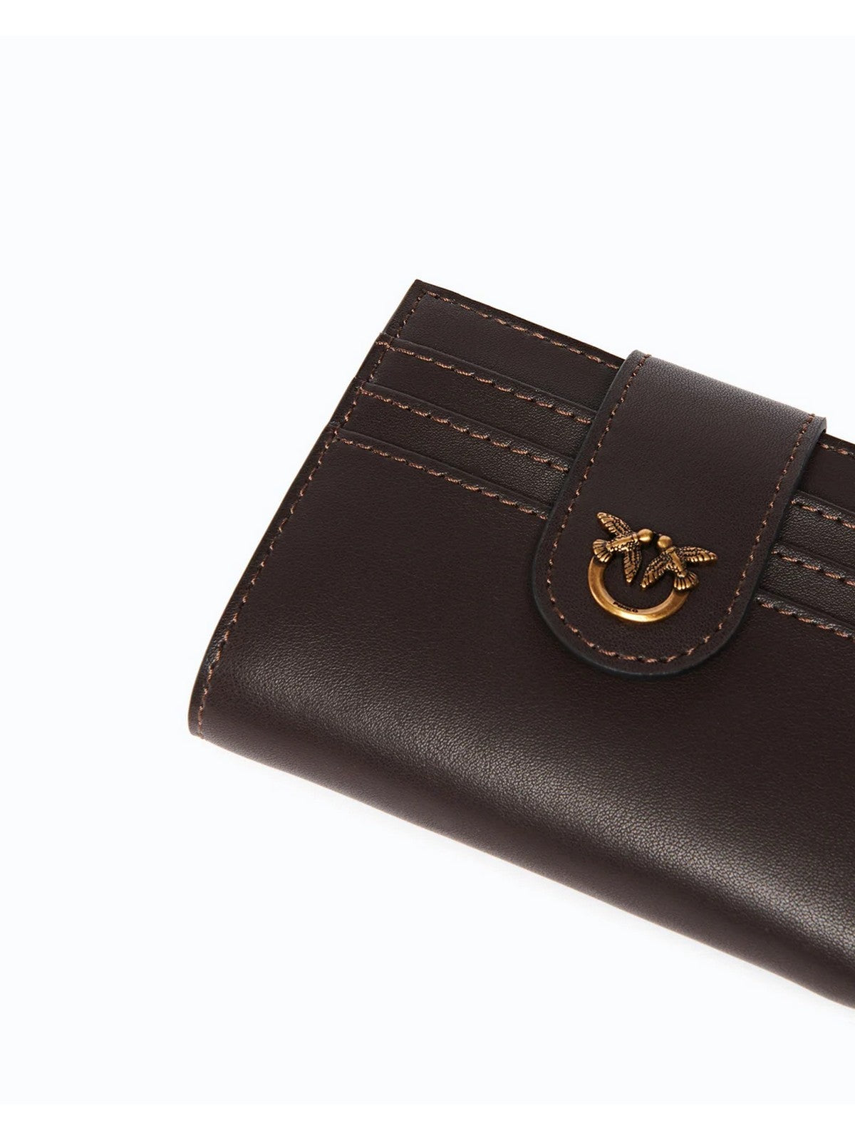 PINKO Portafoglio Donna MULTI PURPOSE WALLET VITELLO S MARRONE MARASCA-ANTIQUE GOLD - 103610-A0F1 M12Q