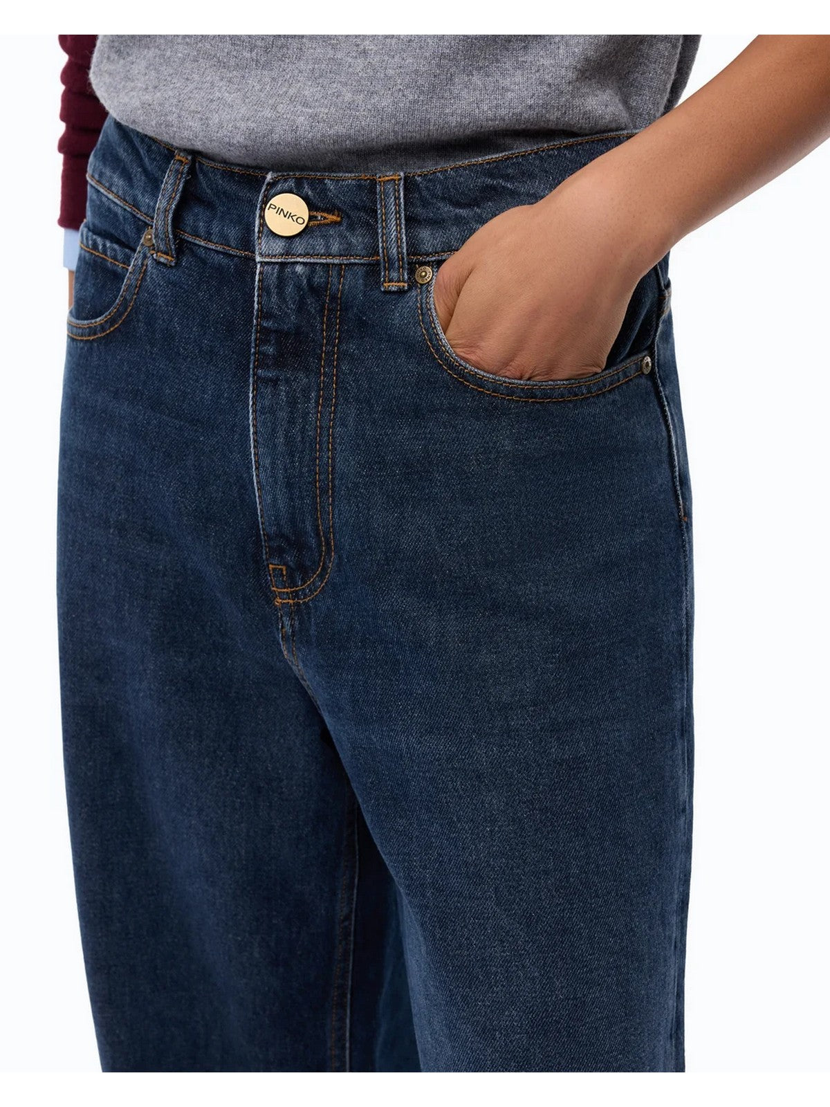 PINKO Jeans Donna ESTELLE EGG MEDIUM WASH BLUE D LAVAGGIO MEDIO SCURO - 103857-A3HE PJC