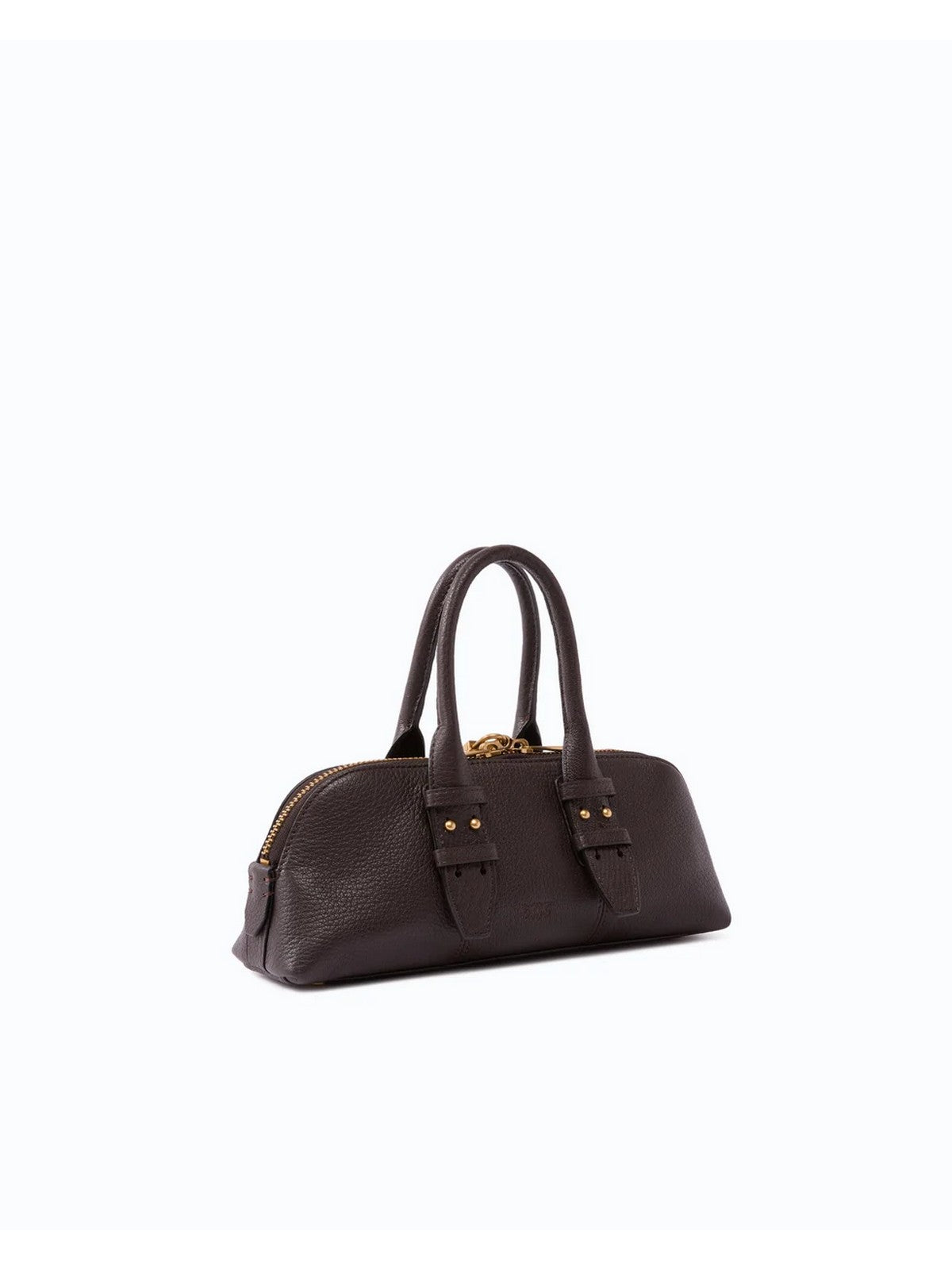 PINKO Borsa Donna BOWLING BAG HORIZONTAL SHEEP B MARRONE MARASCA-ANTIQUE GOLD - 105334-A3CX M12Q